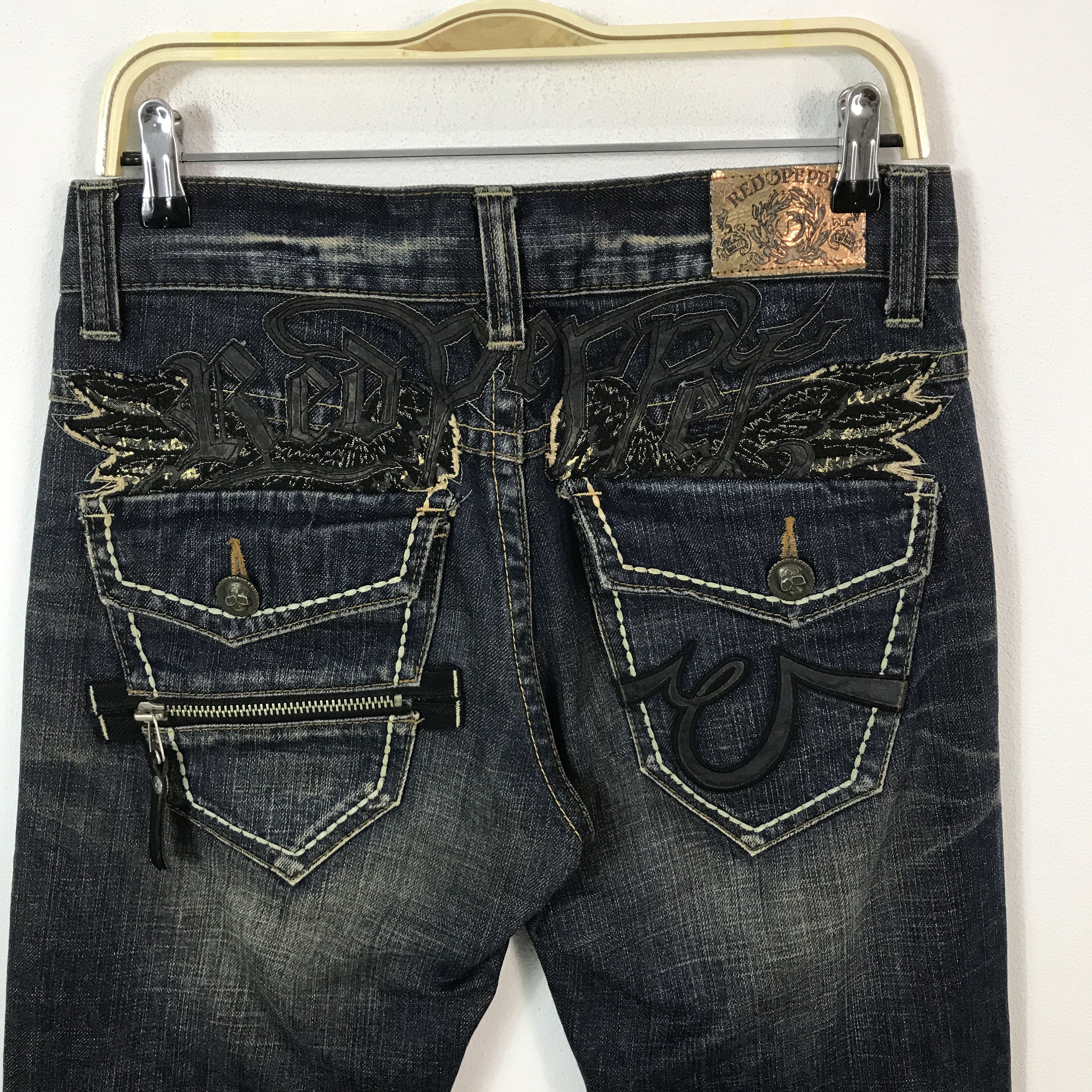 Japanese Brand red pepper Japan design Denim jeans Pants Size US 30 / EU 46 - 5 Thumbnail