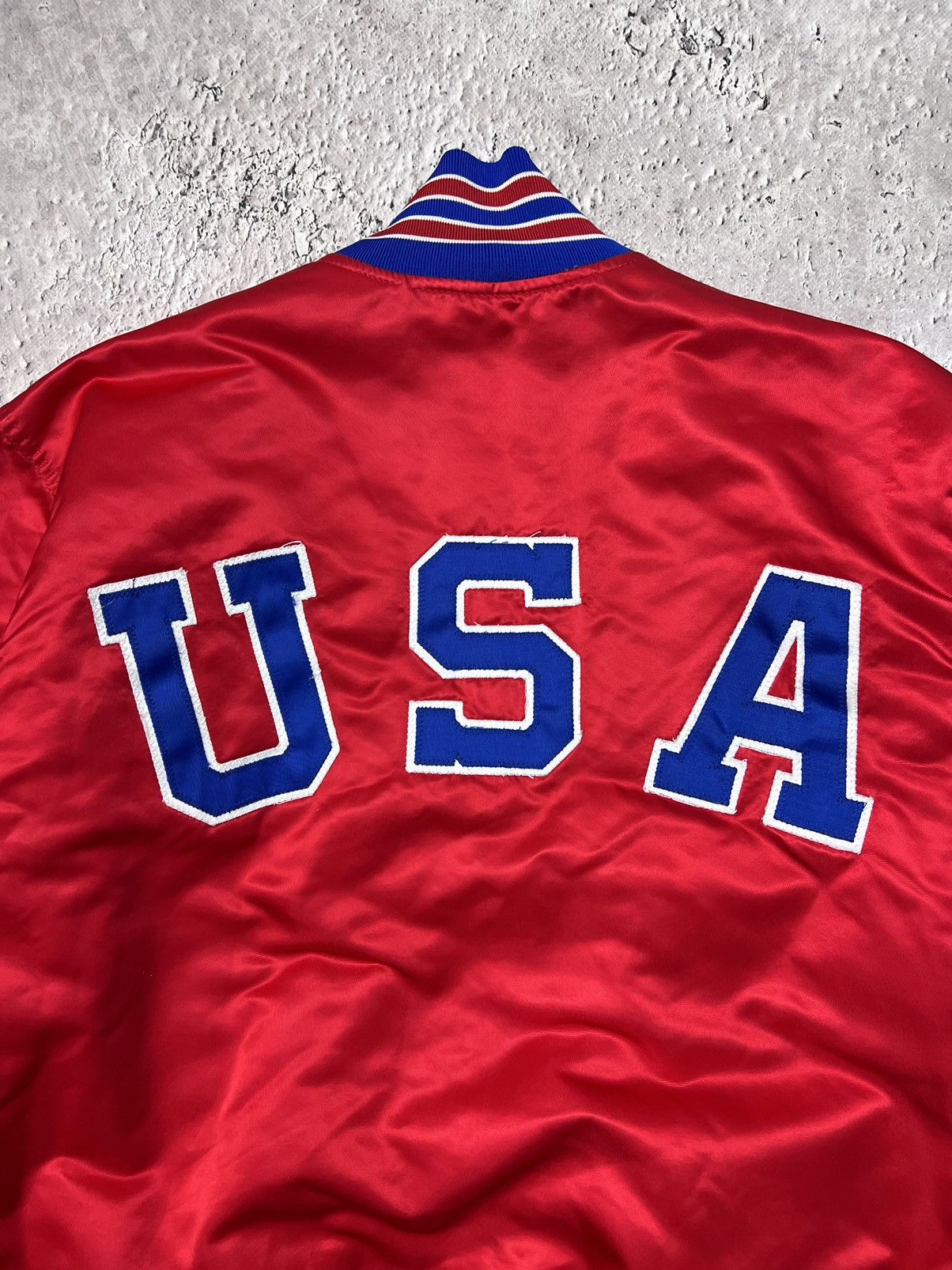 Fubu × Vintage Vintage USA Satin Bomber Jacket Varsity 05 Two Tone 2000s Size US L / EU 52-54 / 3 - 15 Thumbnail