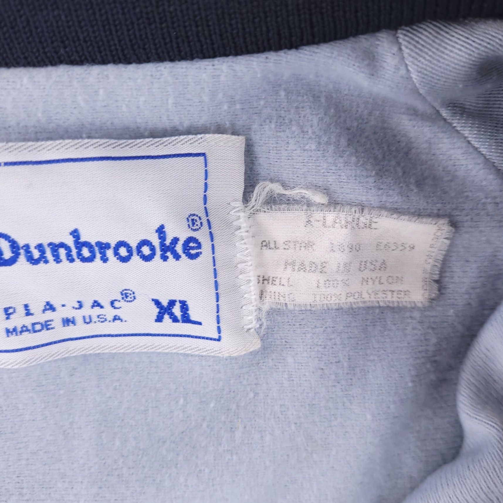Dunbrooke VINTAGE Dunbrooke Jacket Mens XL Satin Navy Nylon Bomber Blue Firefighter Varsity Jacket Mens XL Size US XL / EU 56 / 4 - 4 Thumbnail