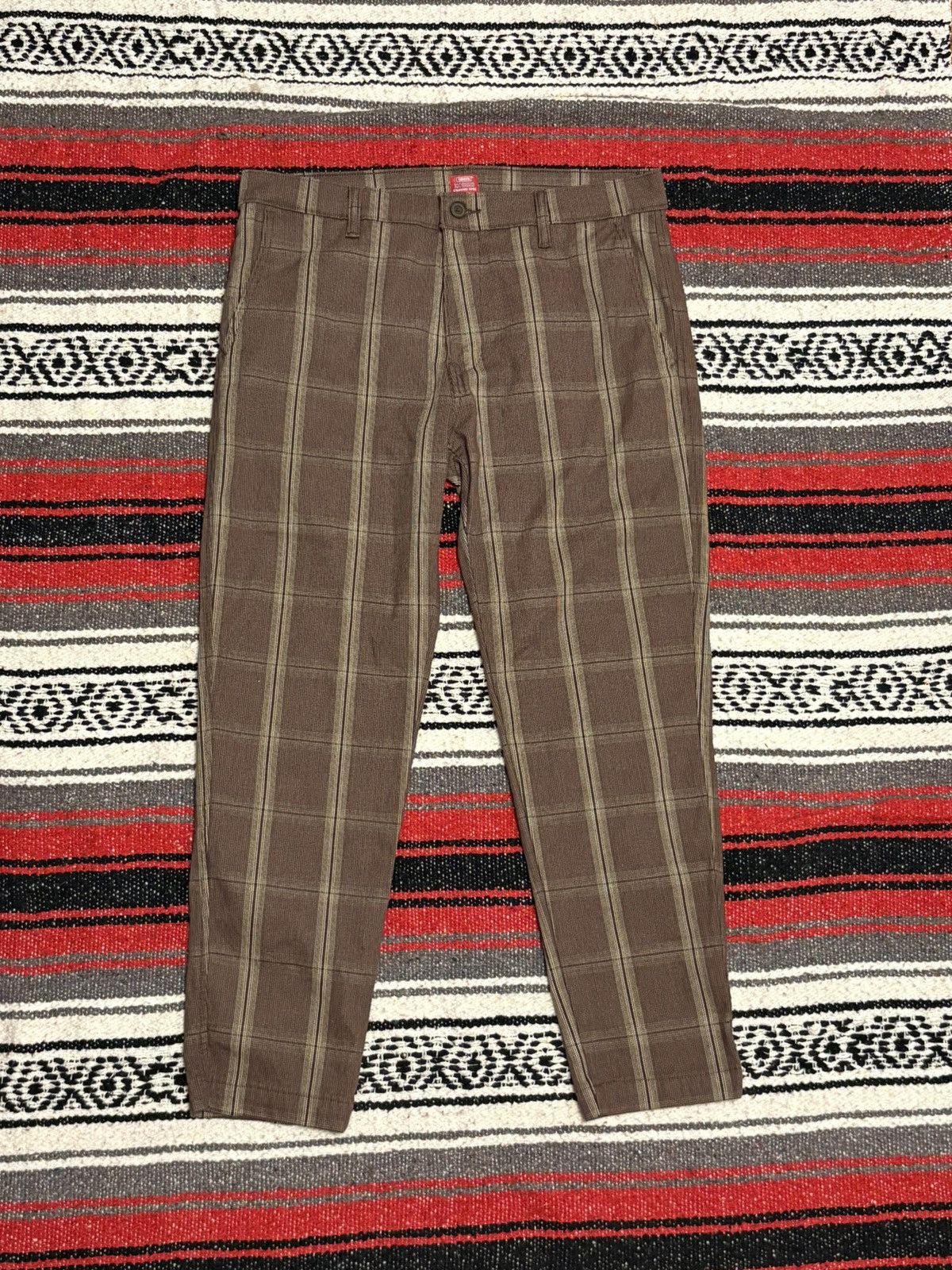 Levi's Levi Brown Plaid Chinos Size US 34 / EU 50 - 1 Thumbnail