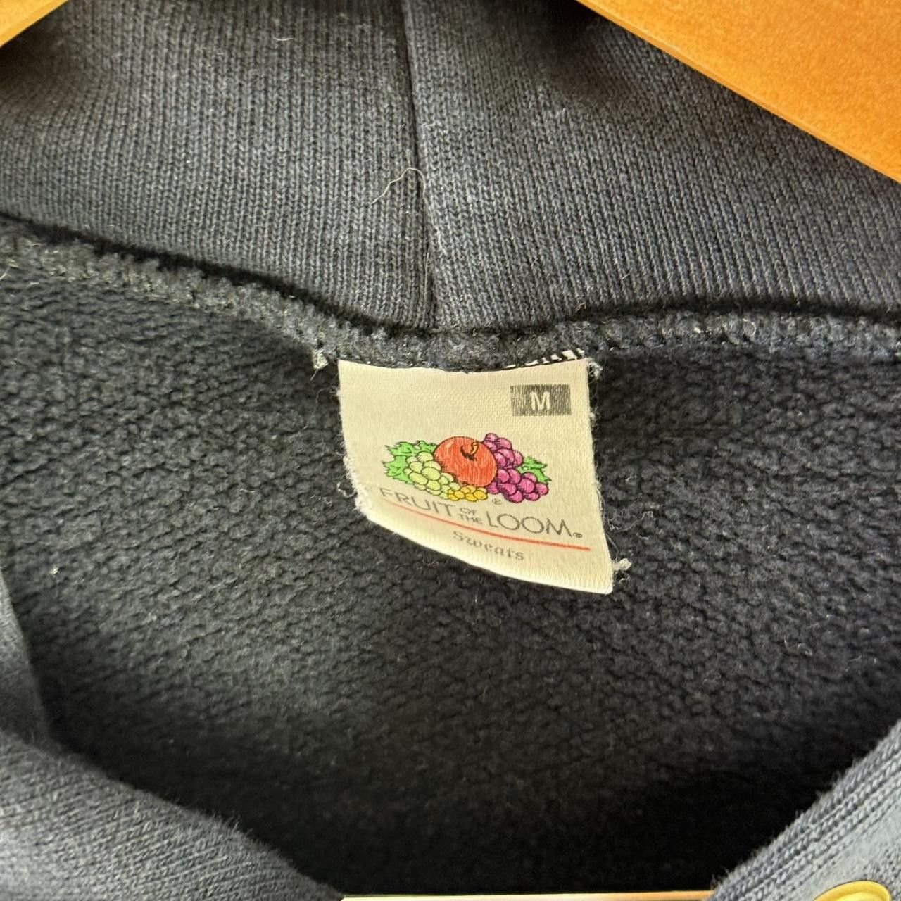 Vintage Fruit of the loom FOTL Hoodie Black Vintage 90s BLANK Size US L / EU 52-54 / 3 - 4 Thumbnail