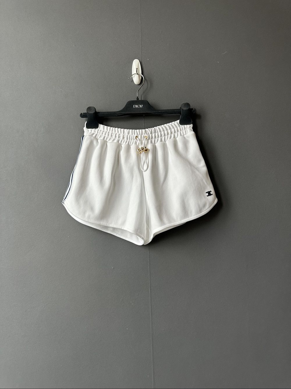 Celine Celine Stripe Logo Shorts Size M Size 27" / US 4 / IT 40 - 1 Thumbnail