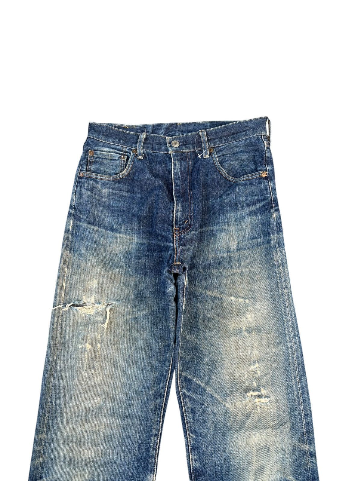 Levi's TRASHER LEVI'S BIG E 502 FADED SELVEDGE DISTRESSED DENIM Size US 30 / EU 46 - 6 Thumbnail