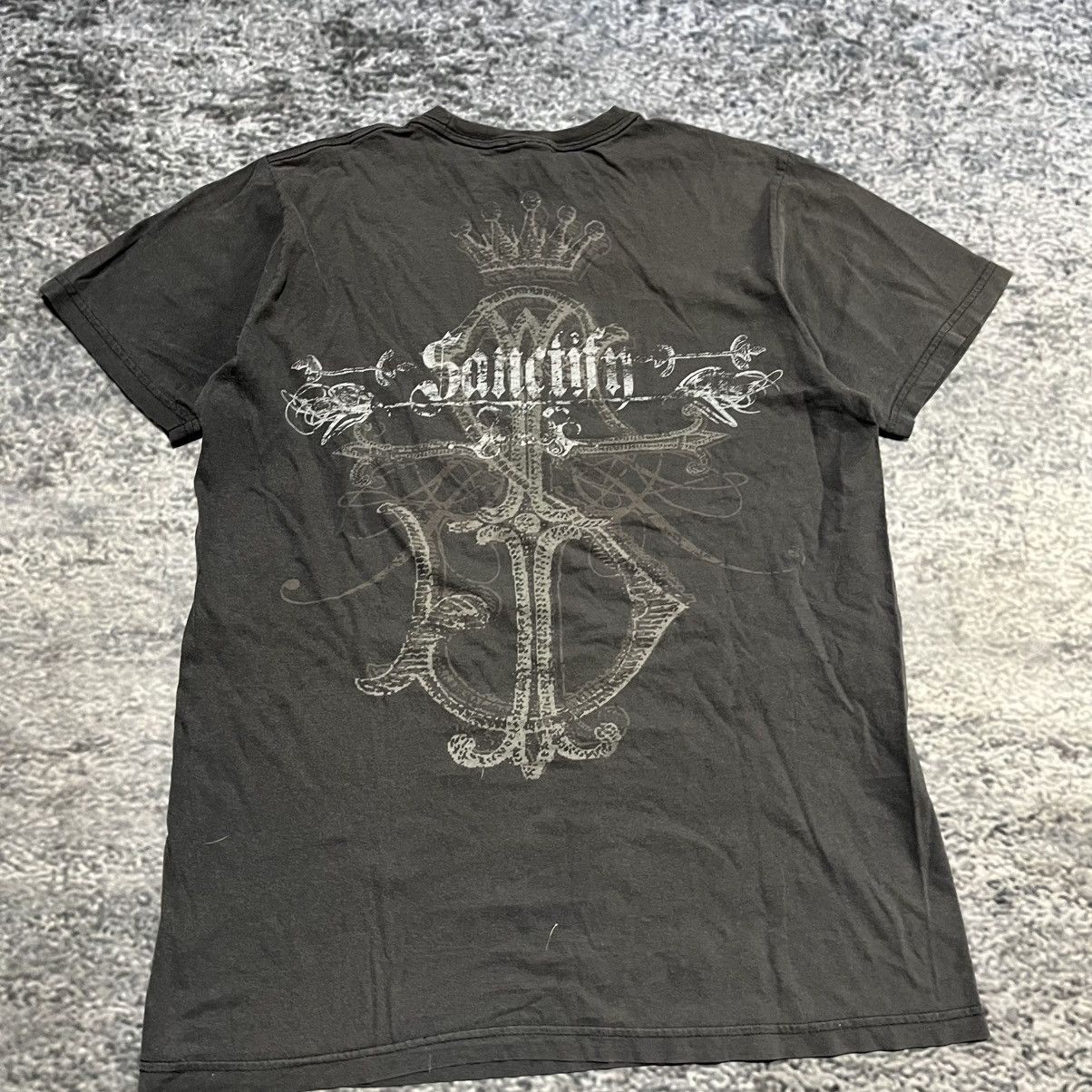Affliction Sanctifty Skull Cyber Grunge Skater Y2K T Shirt Medium Size US M / EU 48-50 / 2 - 5 Thumbnail