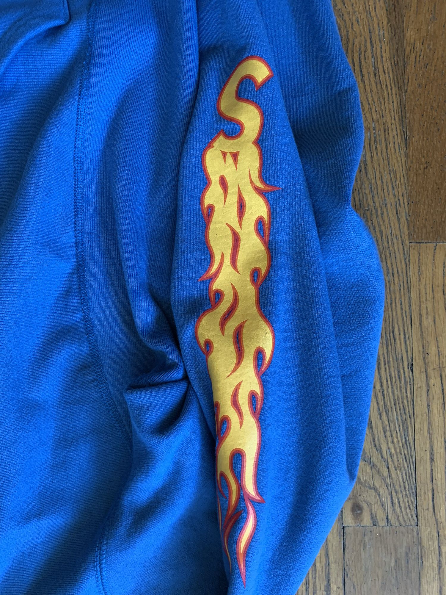 Supreme Supreme Thrasher Flame Hooded Sweatshirt Blue Large SS15 Size US L / EU 52-54 / 3 - 2 Thumbnail