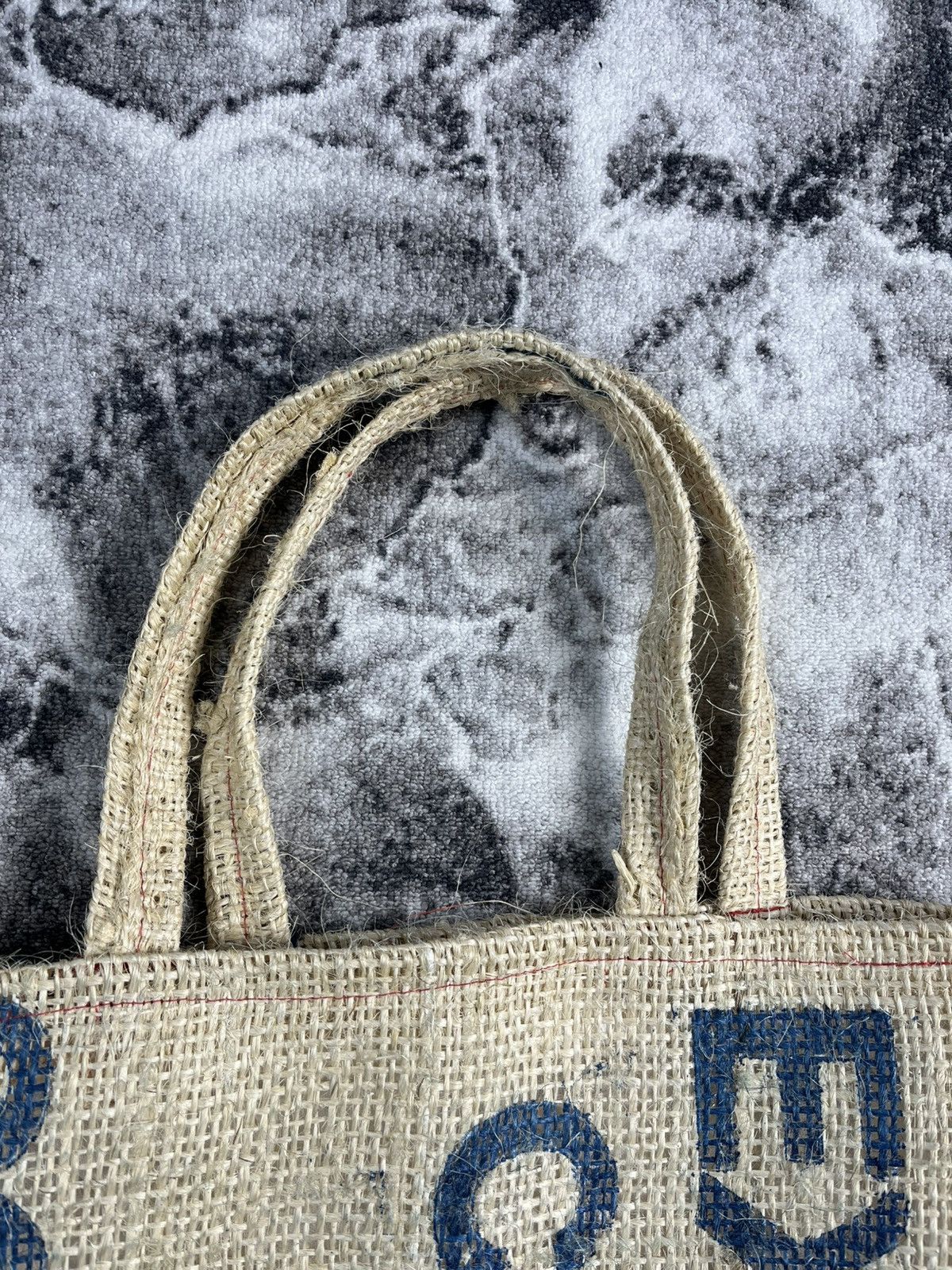Other Recycled Coffee Sack Tote Bag Burlap Market Shopper Size ONE SIZE - 8 Thumbnail
