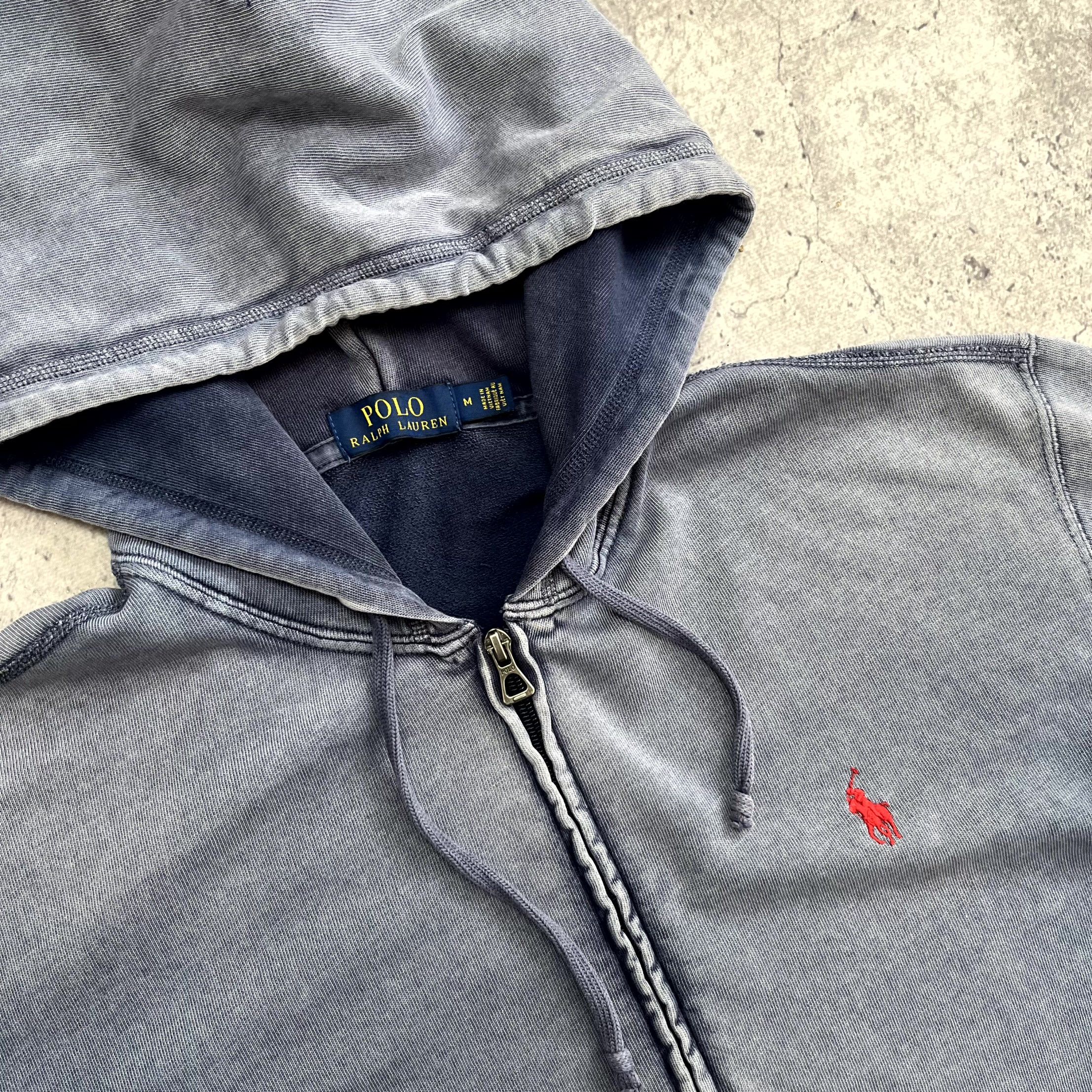 Polo Ralph Lauren Polo Ralph Lauren Mens Hoodie Full Zip Gray Faded Size M Size US M / EU 48-50 / 2 - 6 Thumbnail