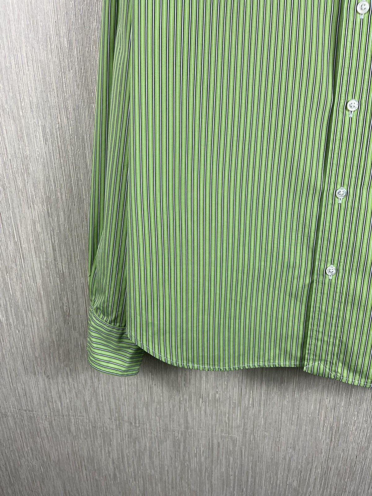 Polo Ralph Lauren × Ralph Lauren × Ralph Lauren Black Label Ralph Lauren black label classic lime striped shirt casual Size XL / US 12-14 / IT 48-50 - 7 Thumbnail