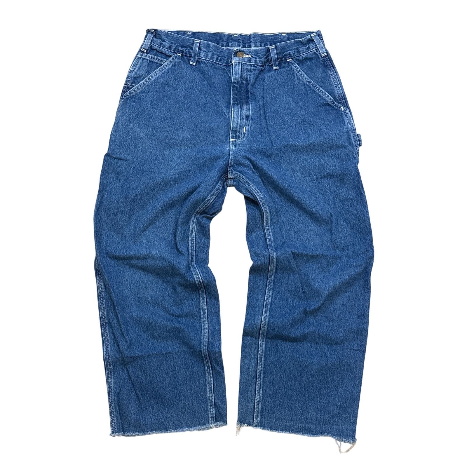 Carhartt Carhartt Workwear carpenter denim cropped pants 33x26 baggy Size US 33 - 2 Thumbnail