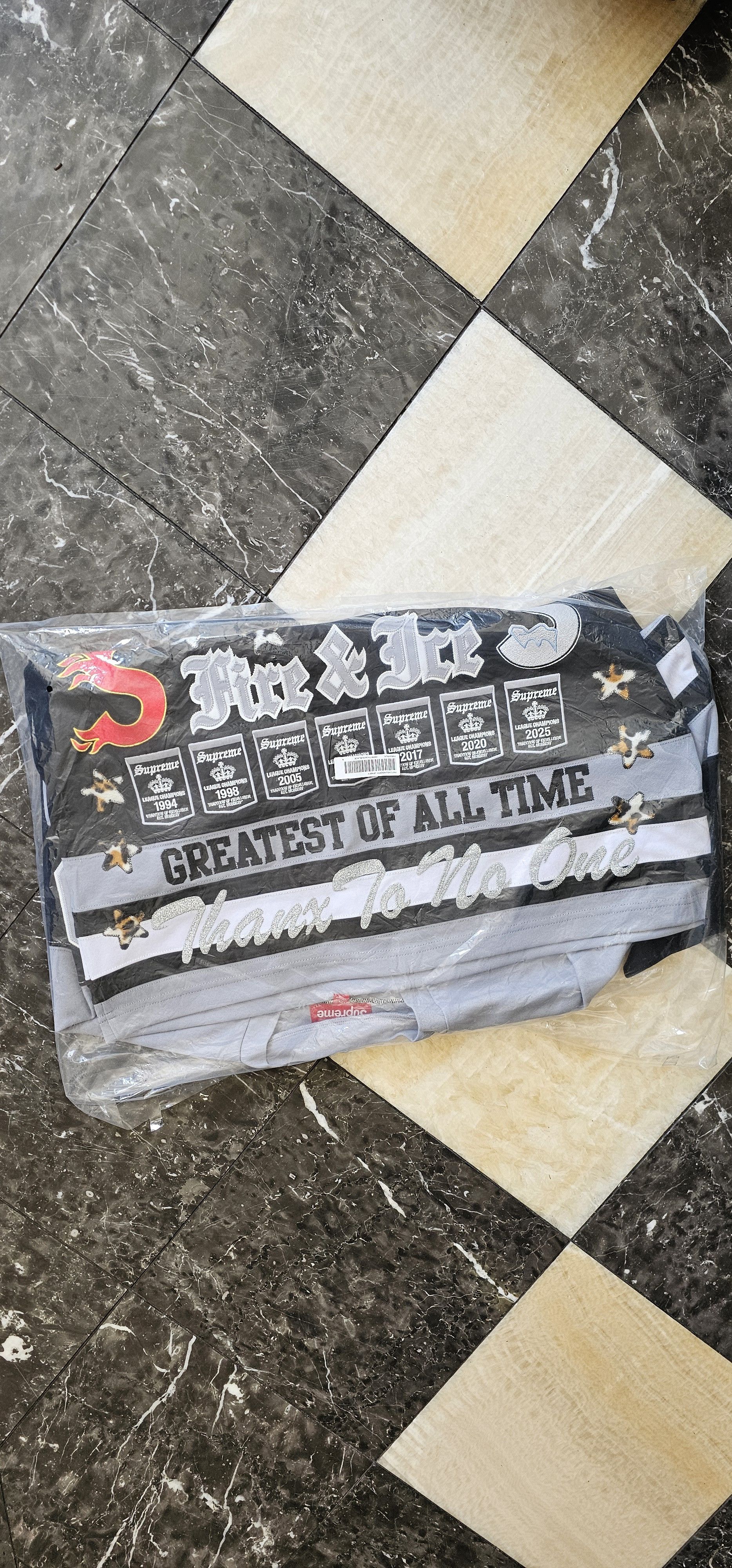Supreme New Supreme Fire and Ice Patches Hockey Jersey - Black Size US M / EU 48-50 / 2 - 1 Thumbnail