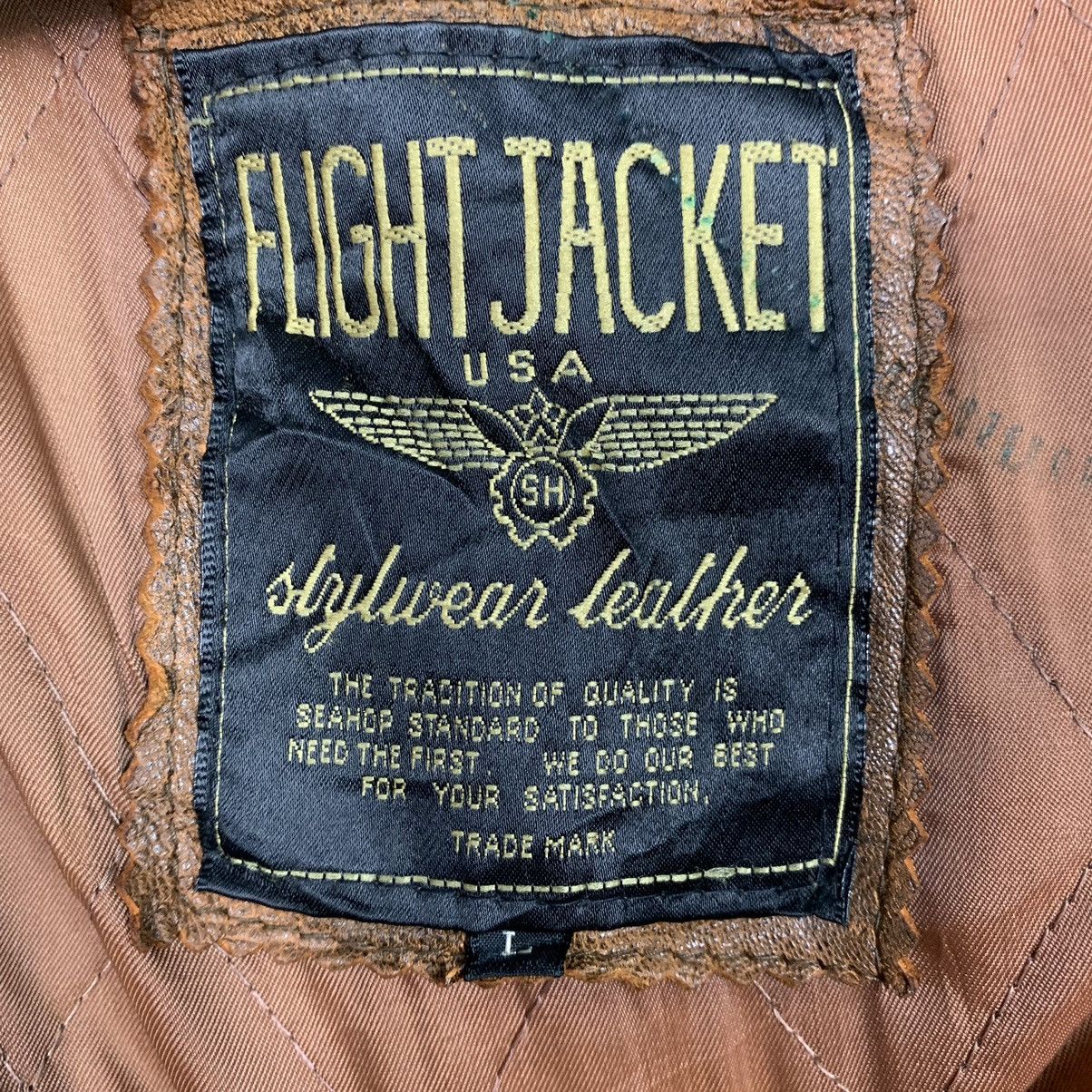 Japanese Brand Japanese Brand Jtylwear Leather Flight Jacket Size US L / EU 52-54 / 3 - 16 Thumbnail