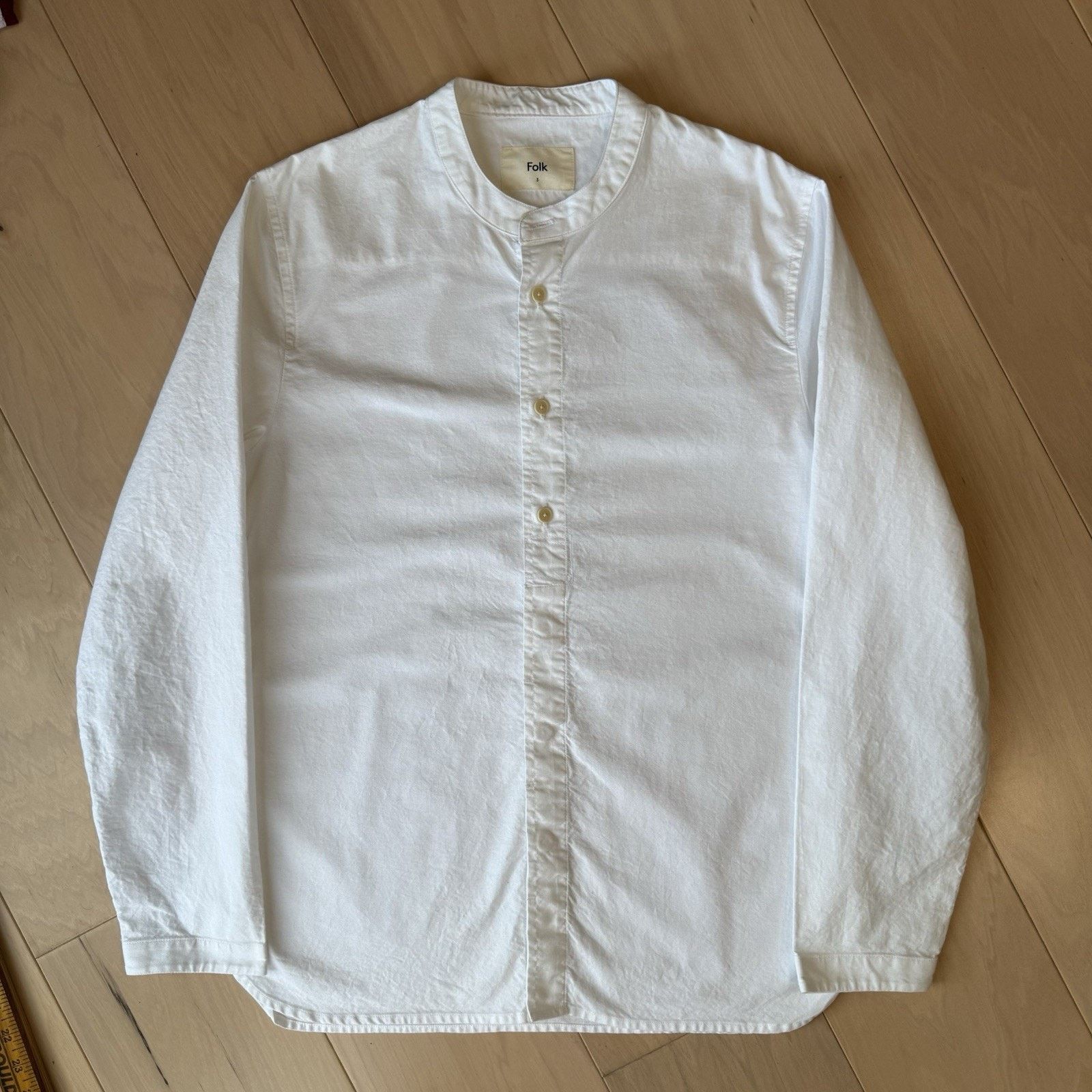 Folk Folk Clothing Button Up Shirt Size 3 White Minimalist Half Size US M / EU 48-50 / 2 - 2 Thumbnail