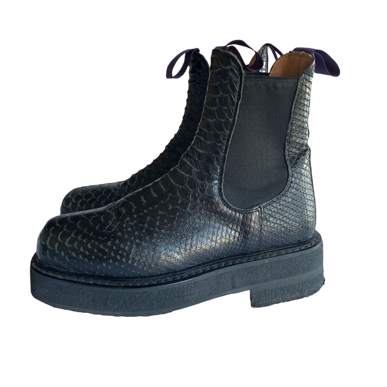 Eytys Eytys Womens Textured Leather Chelsea Platform Boots Size US 8 / IT 38 - 12 Thumbnail