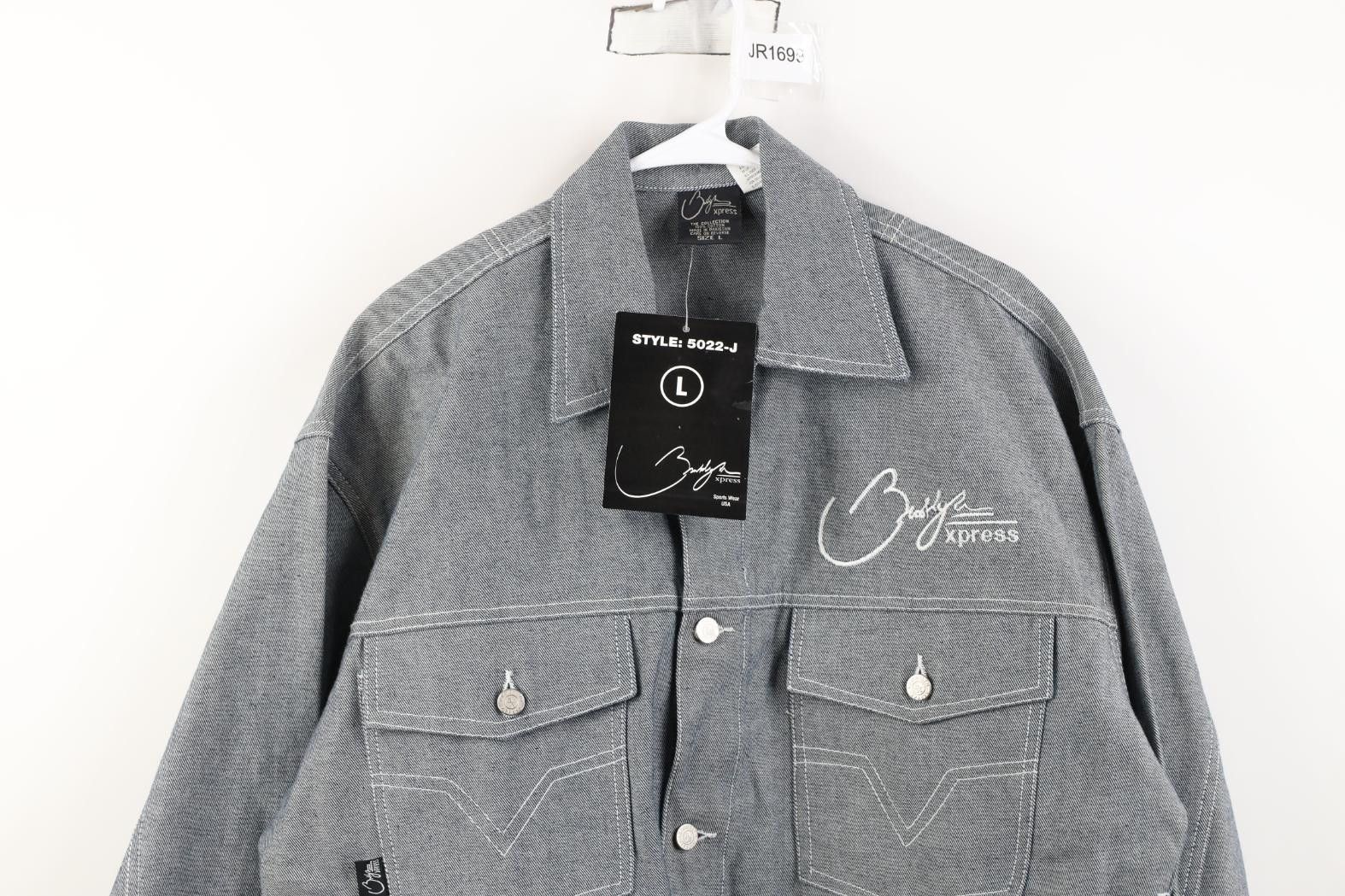 Vintage Deadstock Vintage 90s Y2K Streetwear Denim Trucker Jacket Size US L / EU 52-54 / 3 - 2 Thumbnail