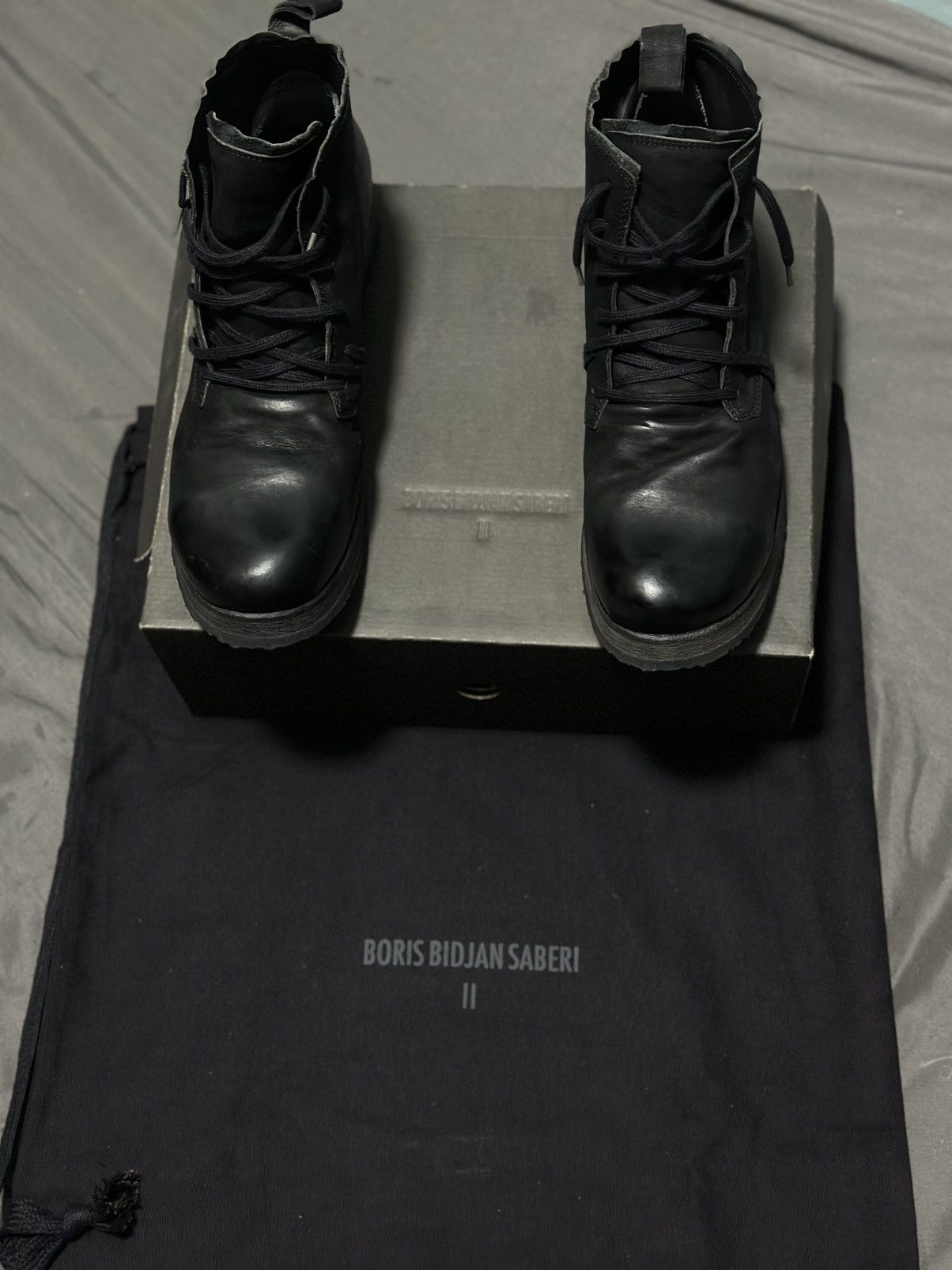 Boris Bidjan Saberi Boris Bidjan Saberi BOOT4 Ankle Boots horse BLACK 45EUR Size US 12 / EU 45 - 9 Thumbnail