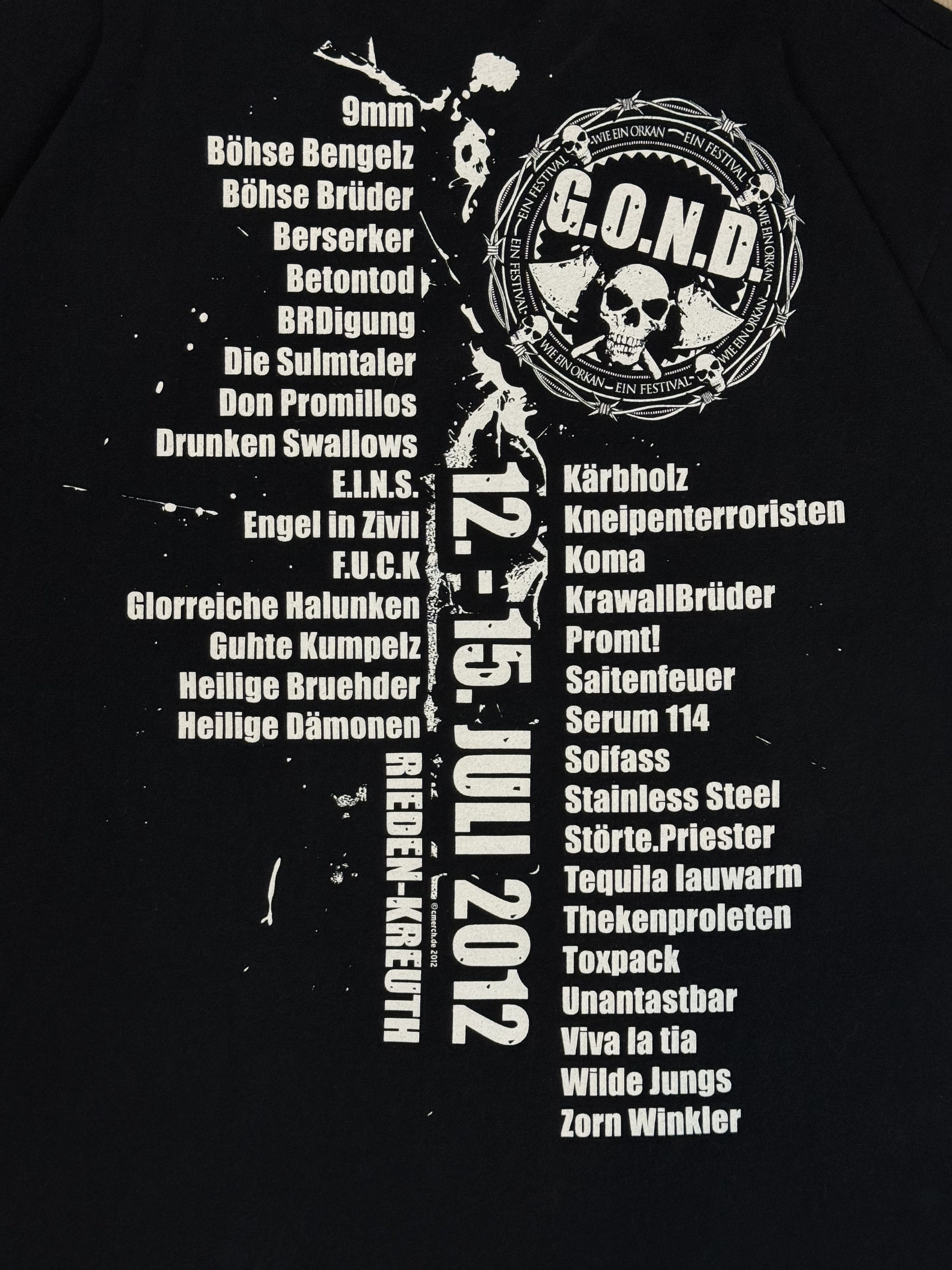 Vintage Vintage G.O.N.D. Music Festival T-shirt 2012 Size XL Size US XL / EU 56 / 4 - 8 Thumbnail