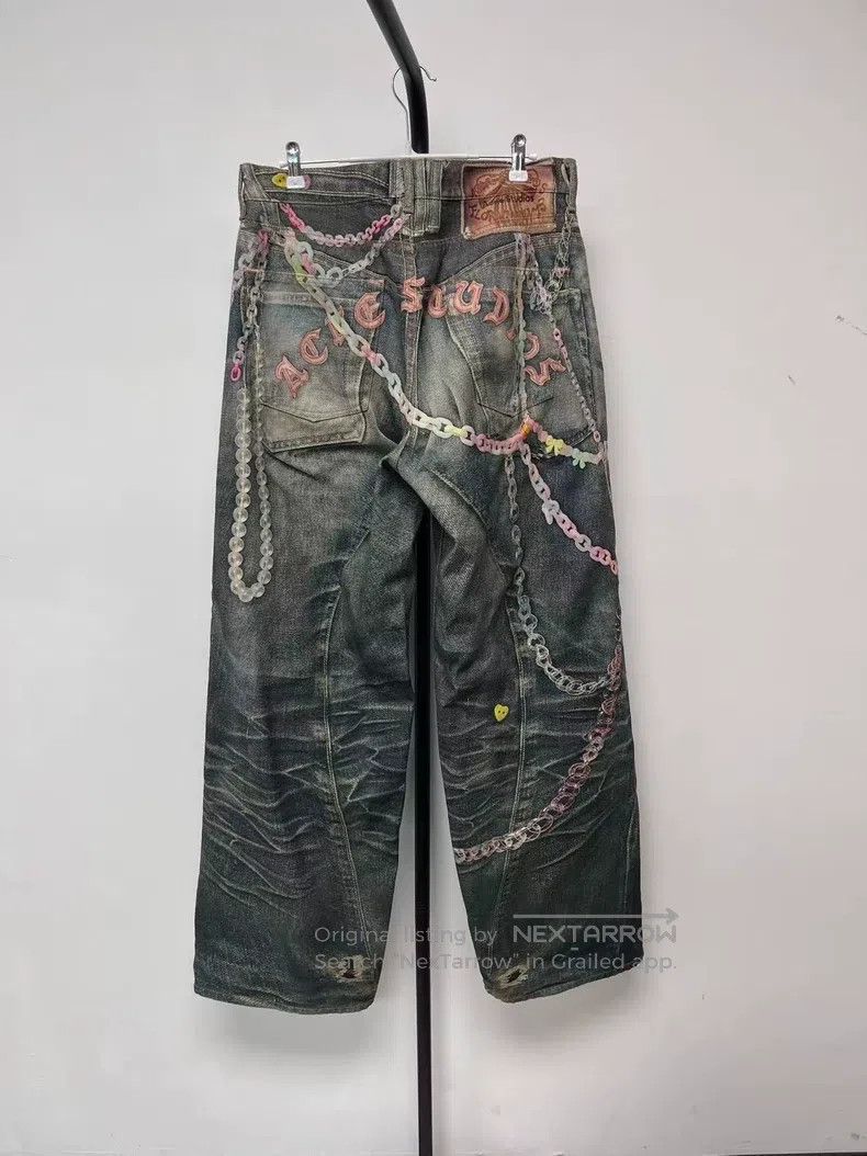Acne Studios Acne Studios 1981f Candy Chain 3D Printed Loose Low-Rise W Size 26" / US 2 / IT 38 - 2 Thumbnail