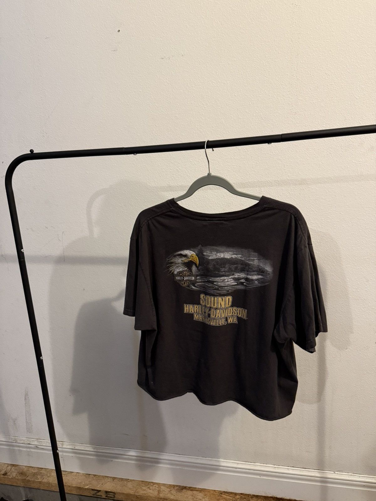 Harley Davidson × Vintage Vintage Harley Davidson Crop Tee Size XL / US 12-14 / IT 48-50 - 2 Thumbnail
