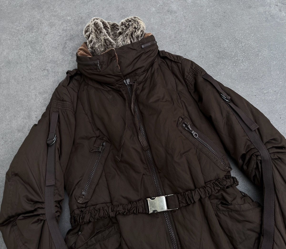 Marithe + Francois Girbaud 🔥 Rare MARITHE FRANCOIS GIRBAUT BONDAGE PUFFER JACKET Size M / US 6-8 / IT 42-44 - 10 Thumbnail