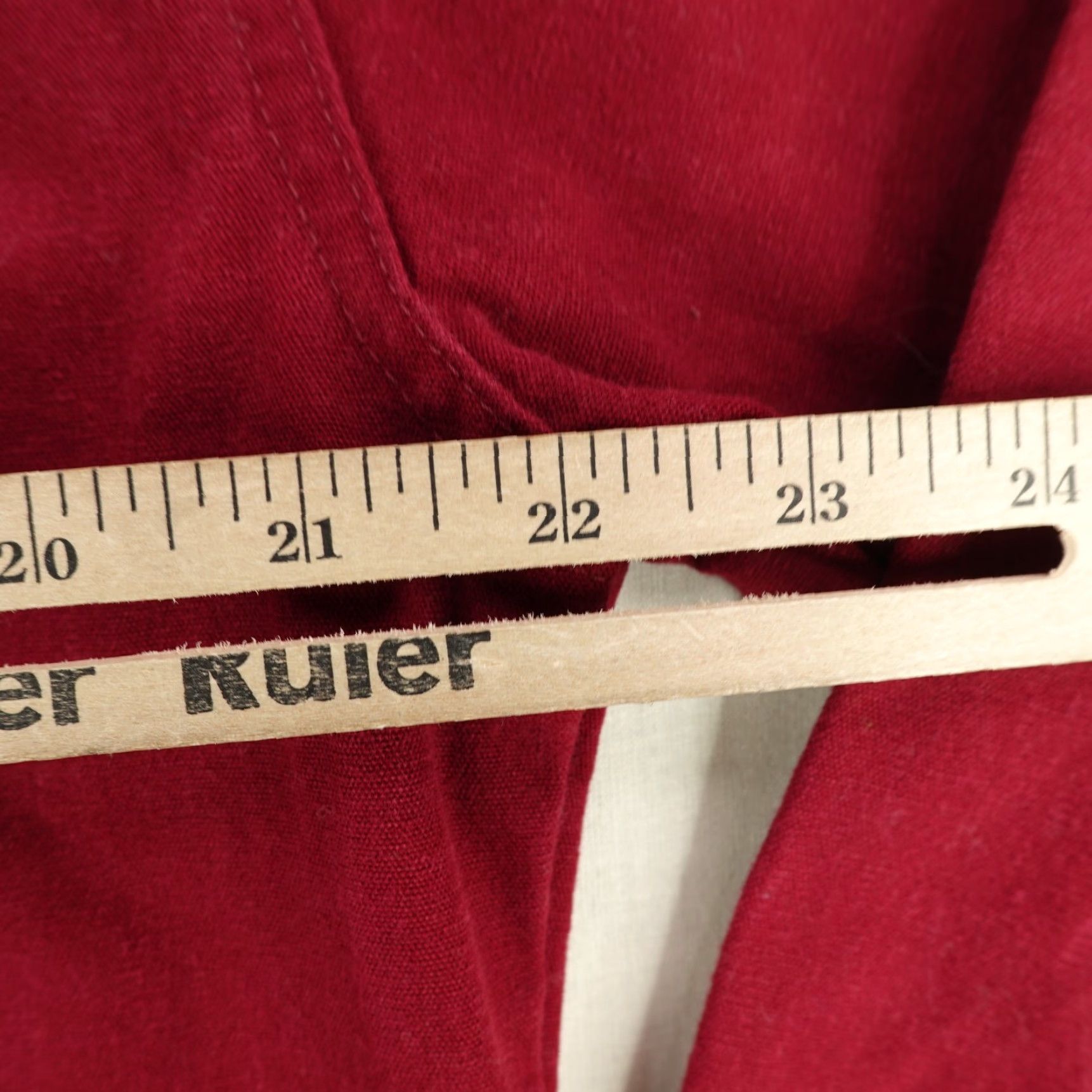 J Brand VINTAGE Rattlers Brand Shirt Men’s Medium Red Canvas Button-Up Western Cowboy Long Sleeve Casual Workwear 1960s 70s Mens Size US M / EU 48-50 / 2 - 6 Thumbnail
