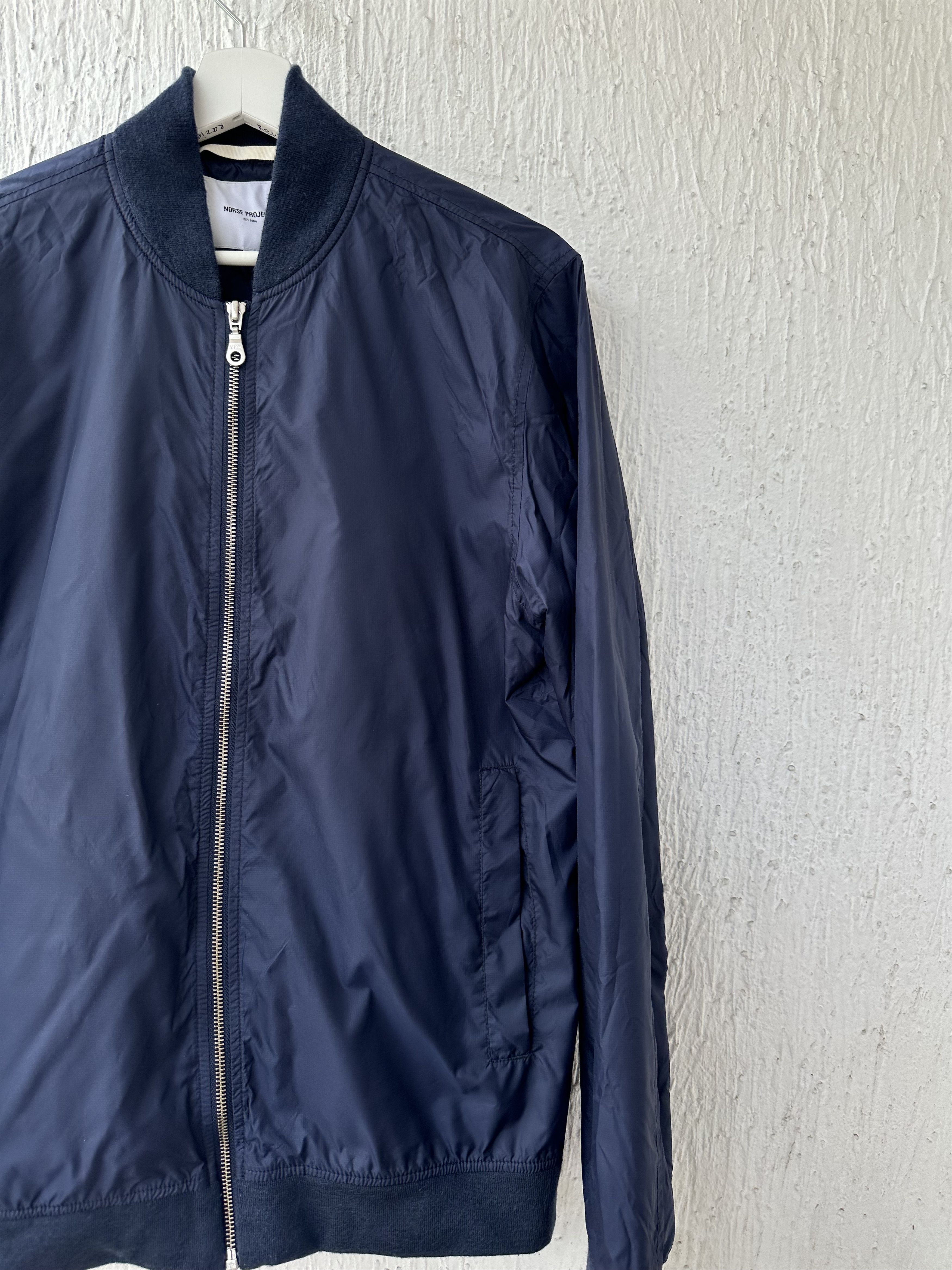 Norse Projects Ryan Light Ripstop Navy Bomber Jacket Size US M / EU 48-50 / 2 - 2 Thumbnail