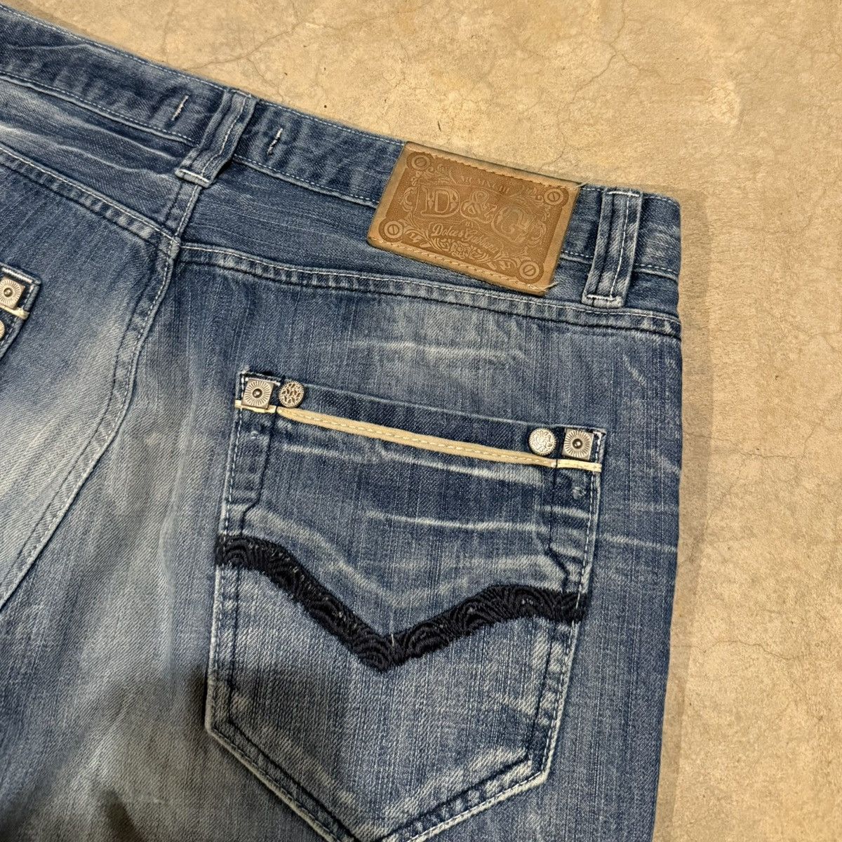 Dolce & Gabbana Vtg 2000s Dolce & Gabbana Faded Baggy Denim Grunge ERD Y2K Size US 34 / EU 50 - 13 Thumbnail