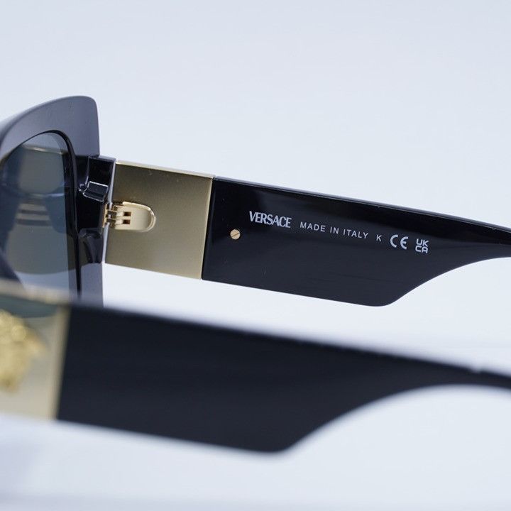 Versace Versace VE4467U GB1/87 Sunglasses Black Square Frame Size ONE SIZE - 8 Thumbnail