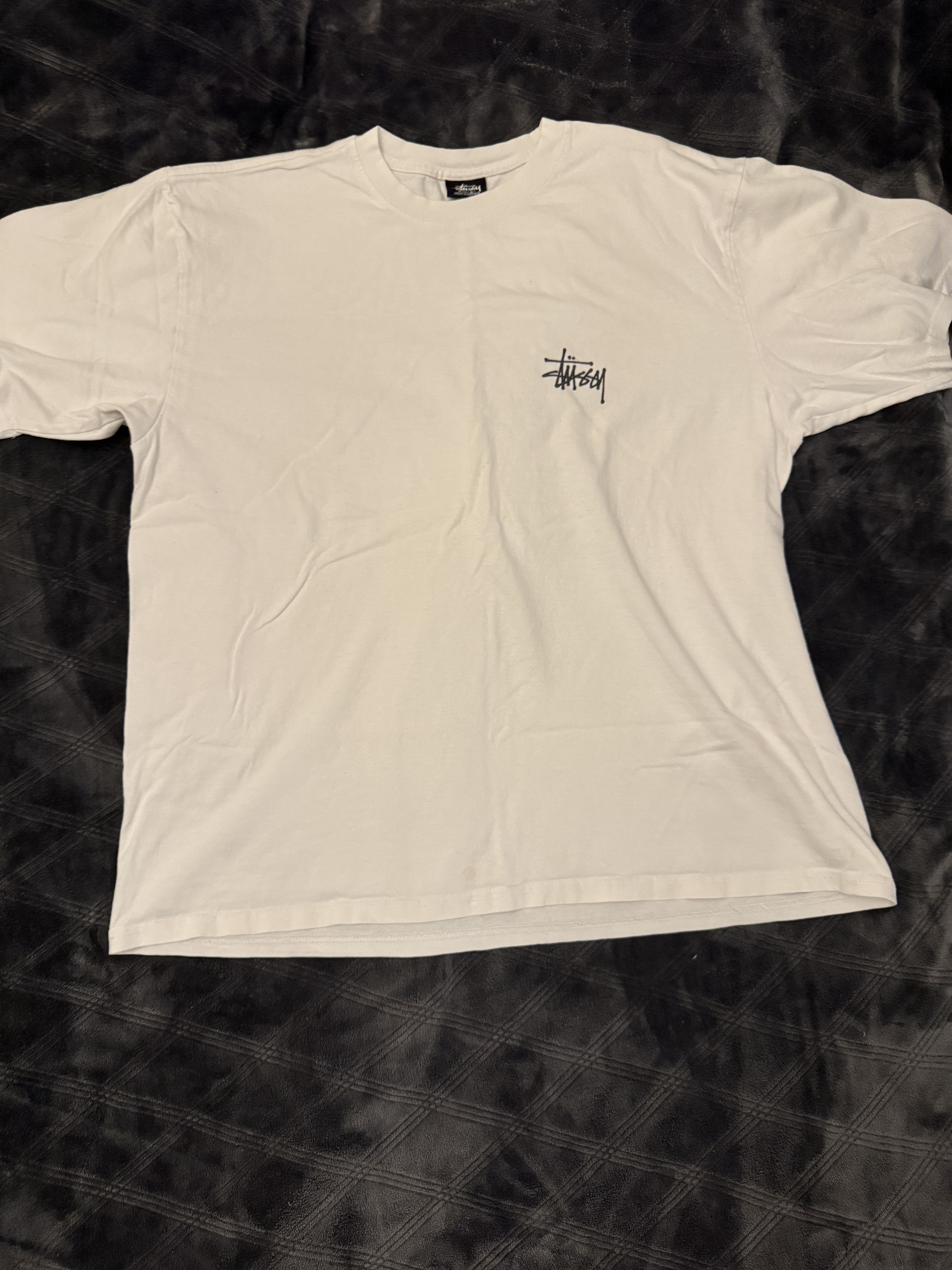 Stussy Plain White Stussy Logo T-Shirt Size US L / EU 52-54 / 3 - 1 Thumbnail
