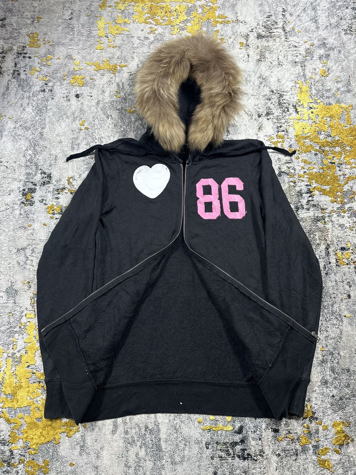 Beauty Beast PUNK IN LOVE FUR ZIP HOODIE IFSIXWASNINE LGB STYLED Size US L / EU 52-54 / 3 - 3 Thumbnail