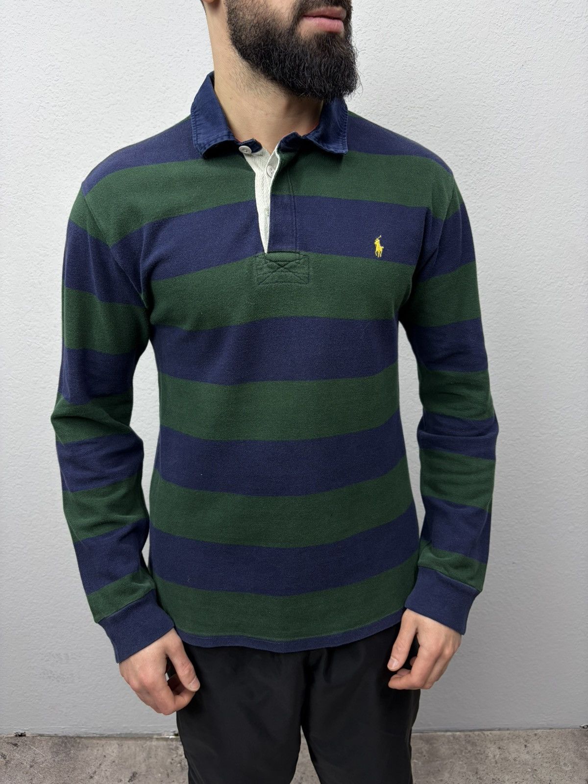 Polo Ralph Lauren Vintage Polo Ralph Lauren Rugby Polo Long Sleeve RRL Drake Size US S / EU 44-46 / 1 - 11 Thumbnail