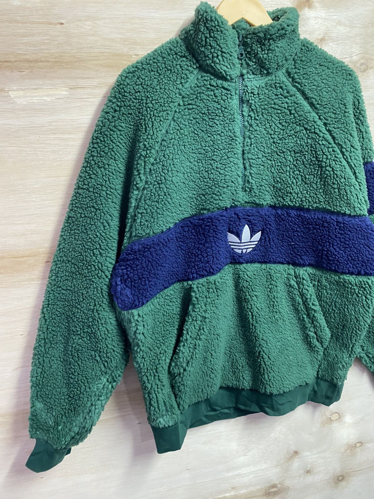 Adidas Adidas fleece half zipper jacket Size US XL / EU 56 / 4 - 2 Thumbnail