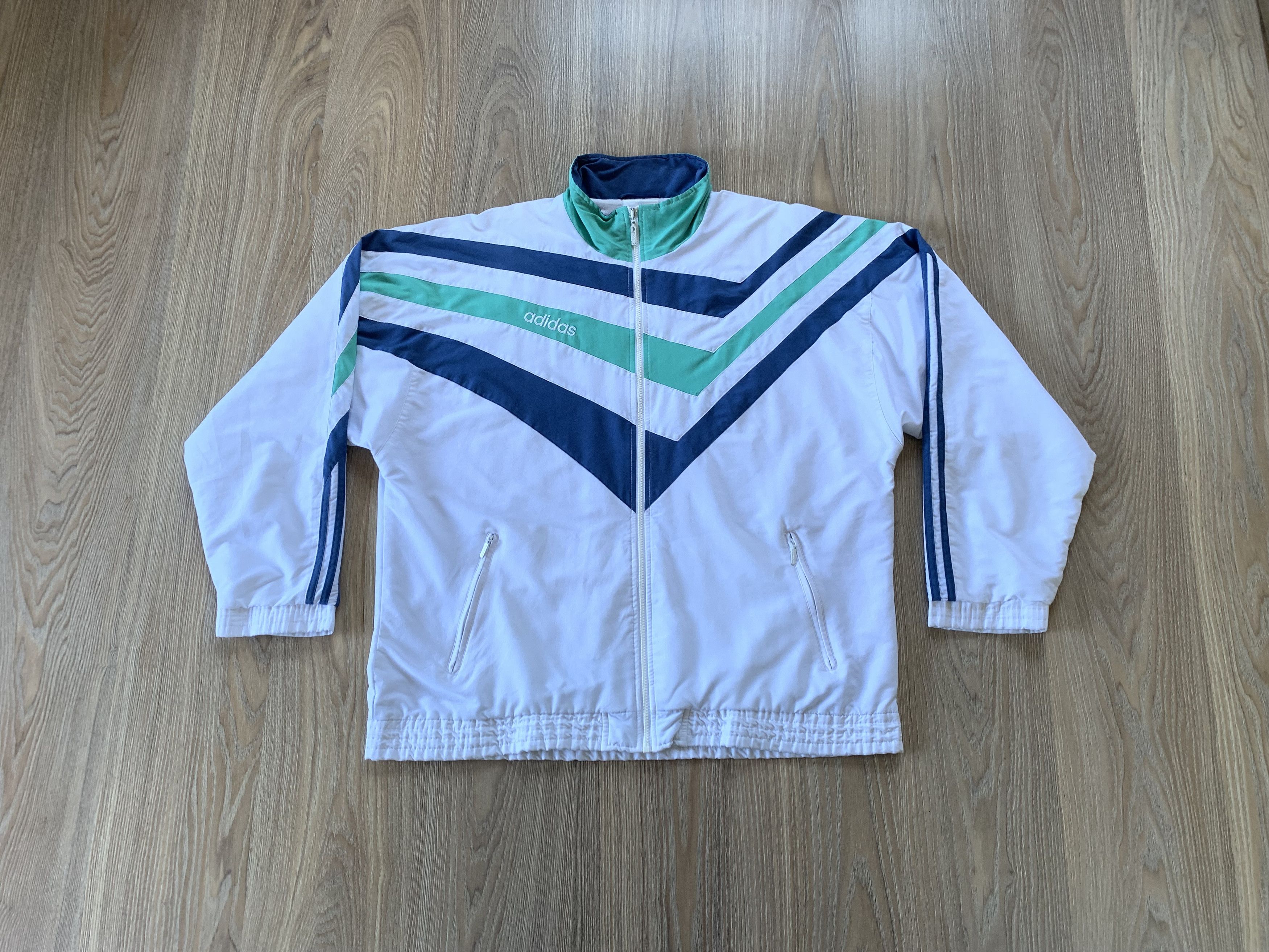 Adidas × Vintage Vintage Adidas D9 White Olympic Zip Jacket Size US XL / EU 56 / 4 - 1 Thumbnail