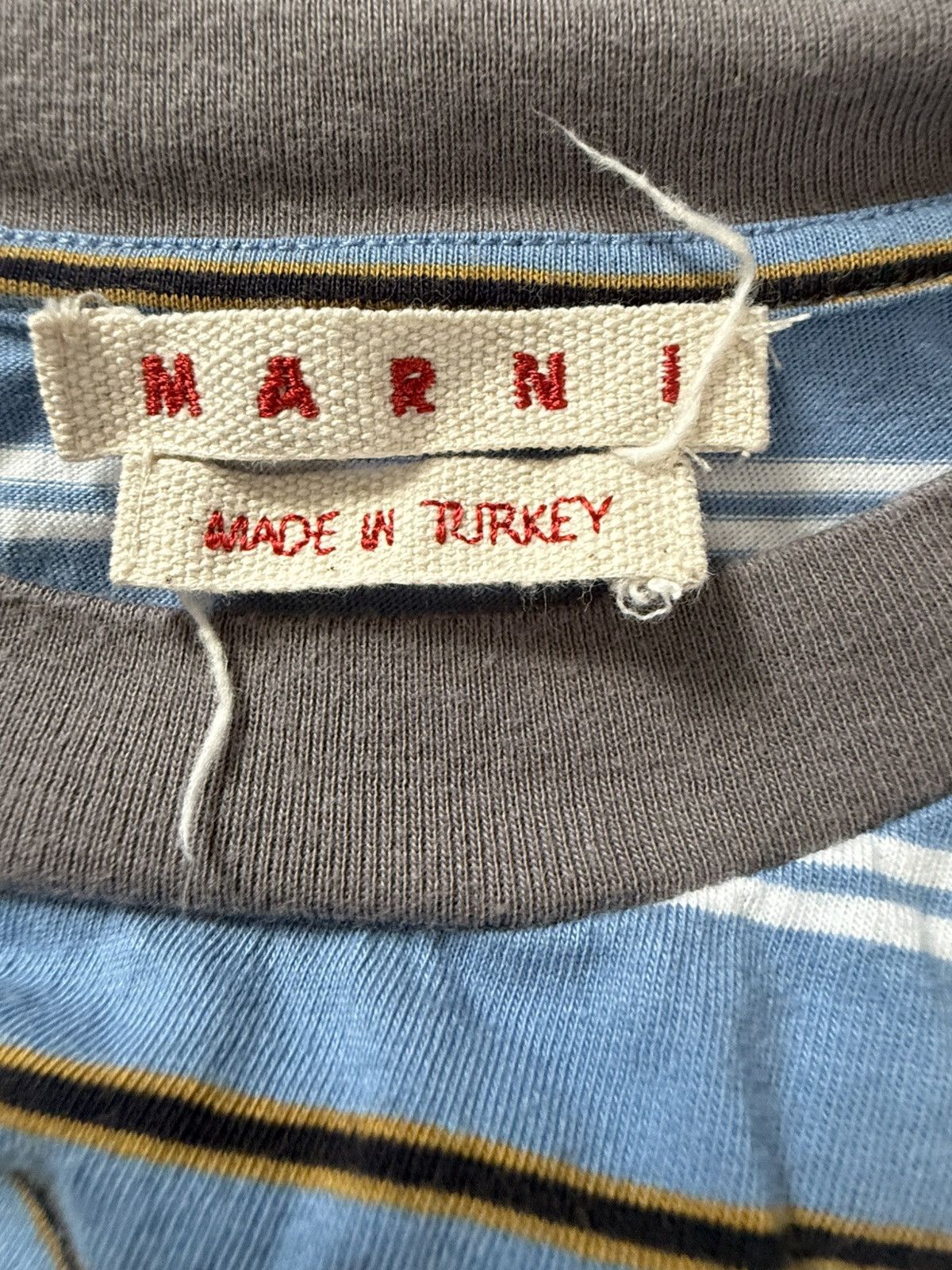Marni Marni Blue Striped Long Sleeve T-shirt Size US L / EU 52-54 / 3 - 4 Thumbnail