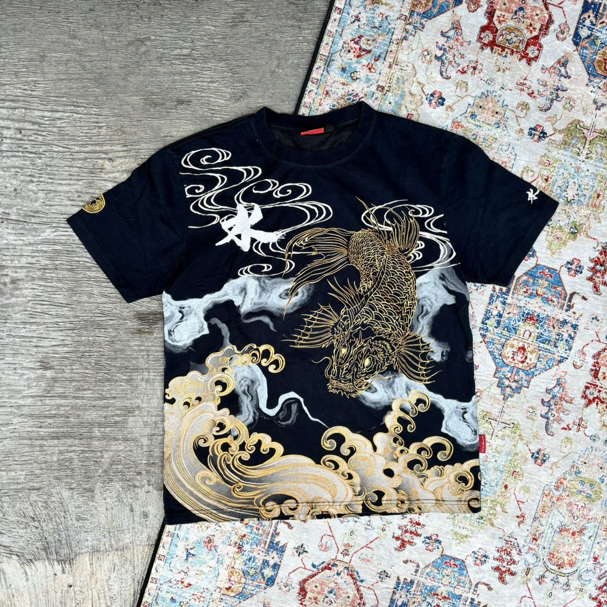 Vintage Japanese traditional T-Shirt Nippon Blue