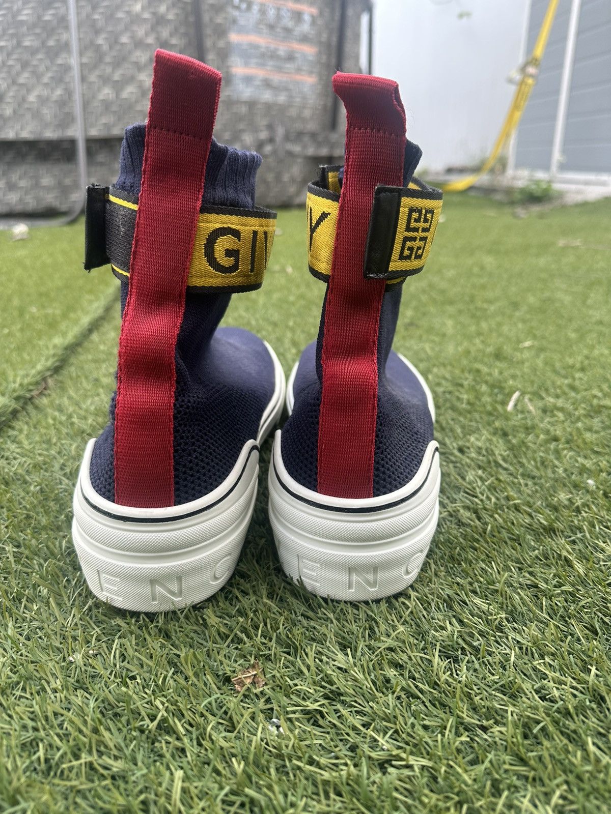 Designer × Givenchy Givenchy George V Sock Blue/Yellow Size US 10.5 / EU 43-44 - 14 Thumbnail