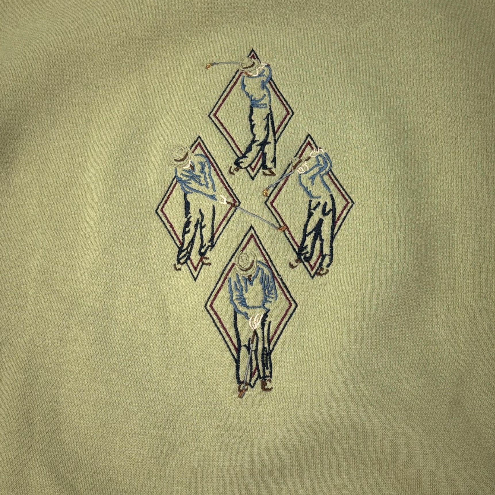 Vintage VINTAGE Mc Sport Sweatshirt Mens XL Khaki Argyle Crewneck Golf Pullover Graphic Print Embroidered Knit Cotton Polyester Sports Muscled? Size US XL / EU 56 / 4 - 3 Thumbnail