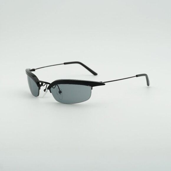 Prada Prada PRB50S 1AB3C2 Sunglasses Black Rectangle Frame Size ONE SIZE - 1 Thumbnail