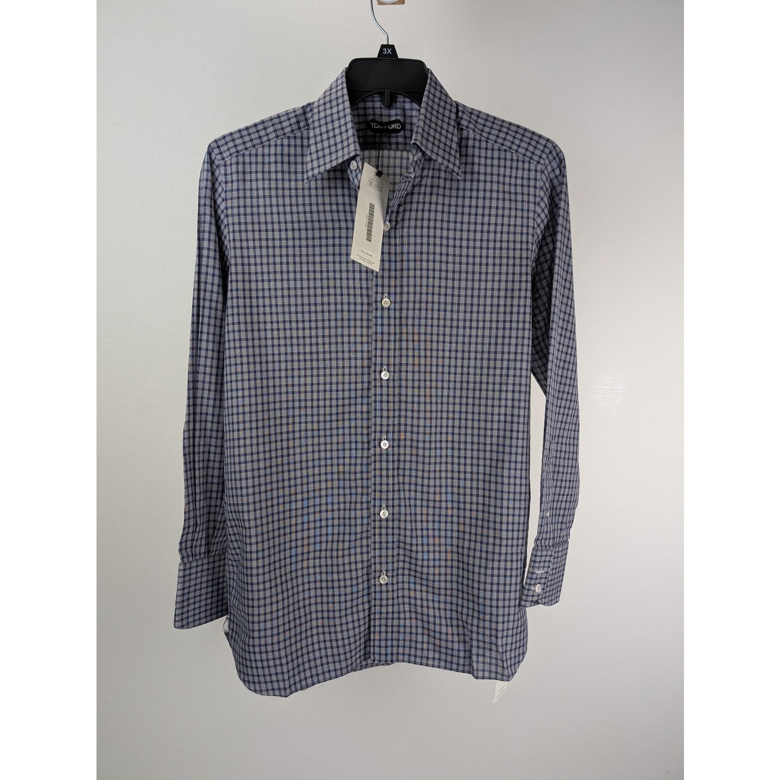 Tom Ford o1rshd1 CC20 Button up Shirt in Blue/White Size US M / EU 48-50 / 2 - 2 Thumbnail