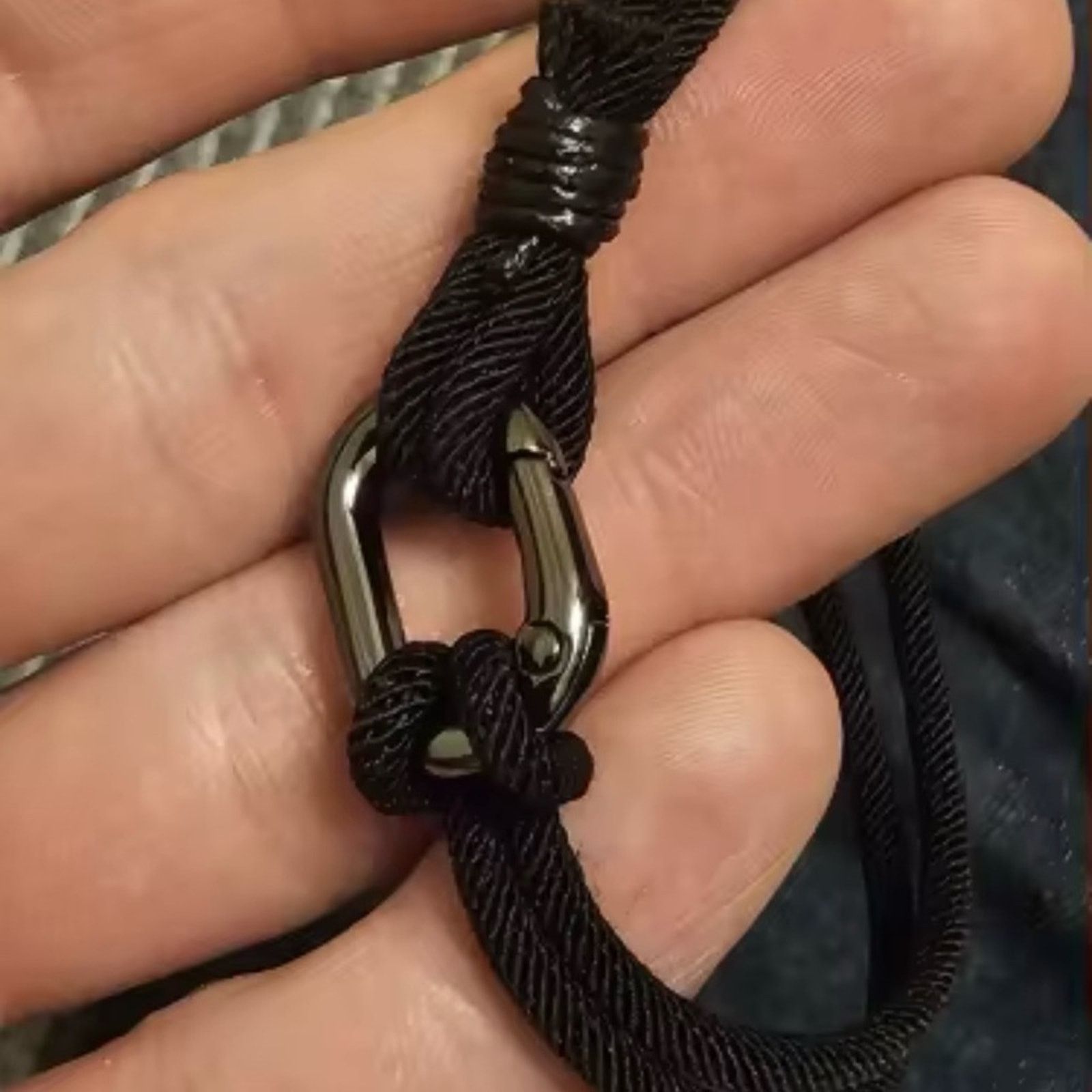 Other Men Black Rope Knot Bracelet Thread 3mm Thin String 8” Size ONE SIZE - 3 Thumbnail