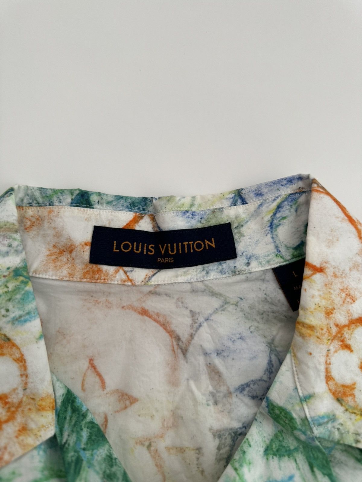 Louis Vuitton Louis Vuitton Pastel Monogram Button Up Shirt Size US L / EU 52-54 / 3 - 5 Thumbnail
