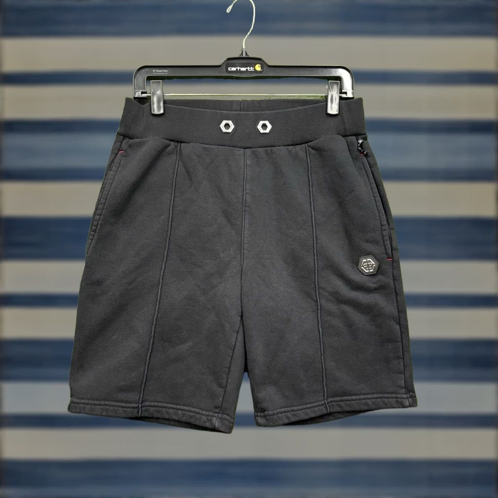 Philipp Plein Philipp Plein Shorts Mens M Black Cotton Sweatshorts 9in Inseam Pockets Sweat Size US 31 - 1 Thumbnail