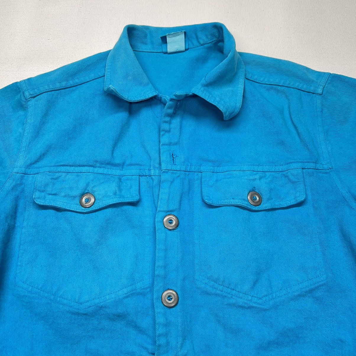 Vintage VTG Garron Jean Jacket Blue Denim Button Dyed Washed Y2K Size M / US 6-8 / IT 42-44 - 3 Thumbnail