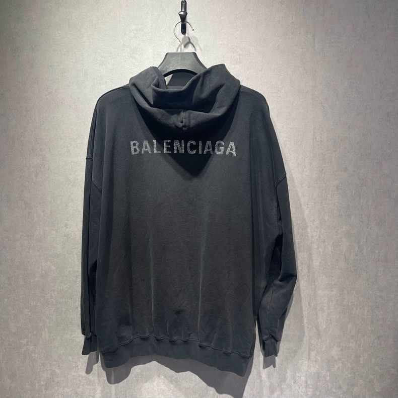 Balenciaga Balenciaga Back letter logo rhinestone hoodie 2502-Nextarro Size US XS / EU 42 / 0 - 2 Thumbnail