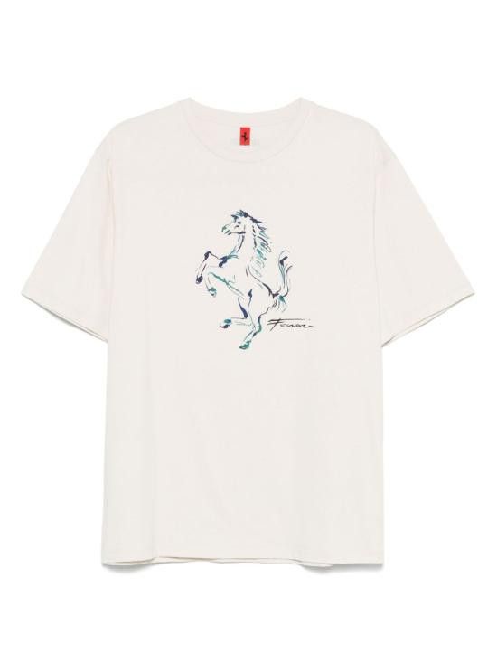 Ferrari FERRARI Men T-Shirts 22055 138 Beige Size US L / EU 52-54 / 3 - 1 Thumbnail