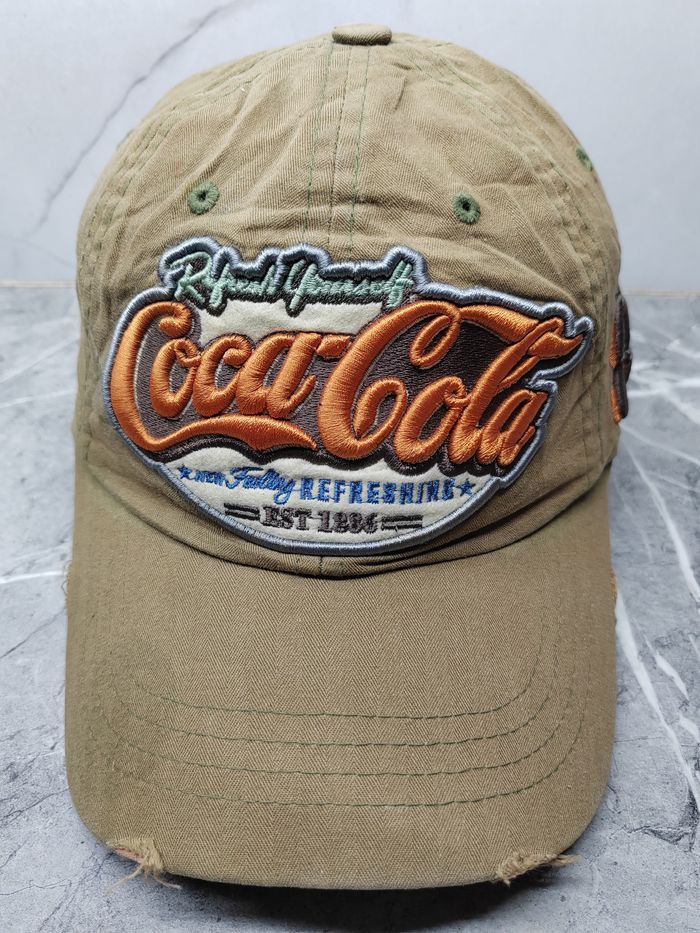 Coca Cola Vintage Coca Cola Distressed Style Cap Hat Size ONE SIZE - 2 Thumbnail