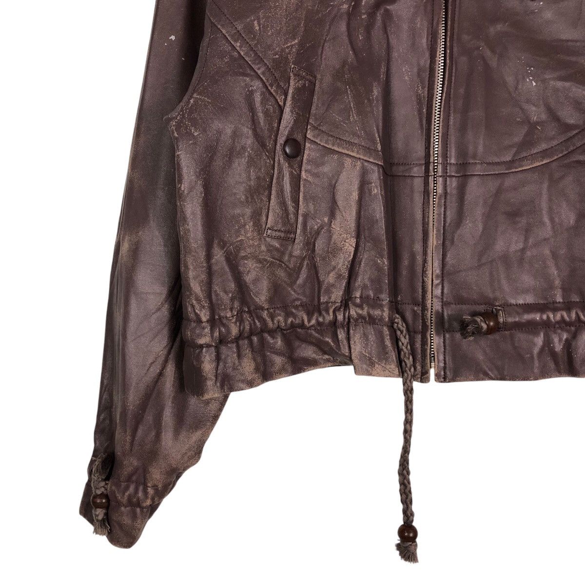 Japanese Brand 📌Cropped Genuine Leather Jacket Biker Josephine Size US M / EU 48-50 / 2 - 5 Thumbnail