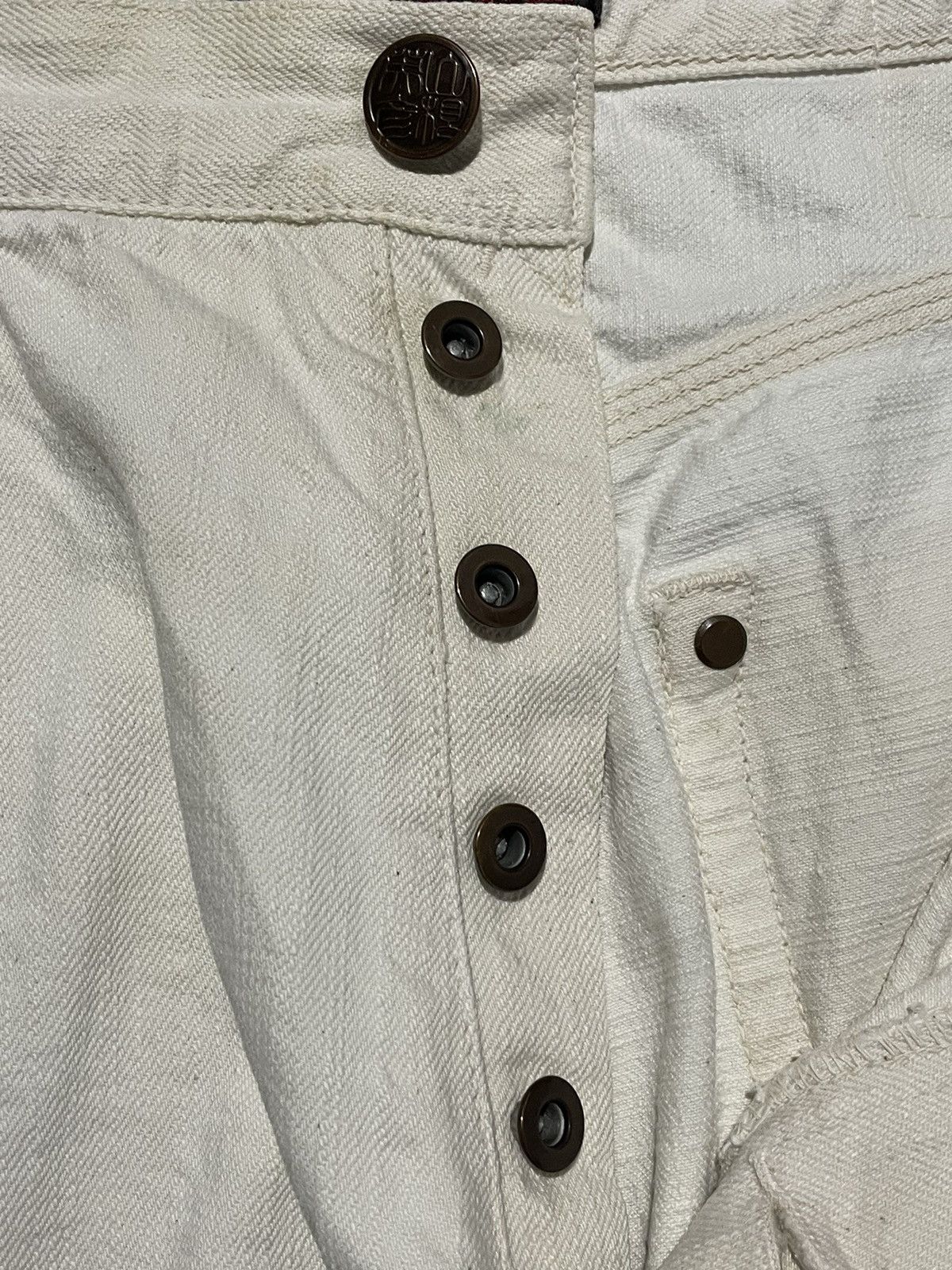 Evisu Evisu Yamane Denim White Selvedge Distresed Size US 34 / EU 50 - 12 Thumbnail
