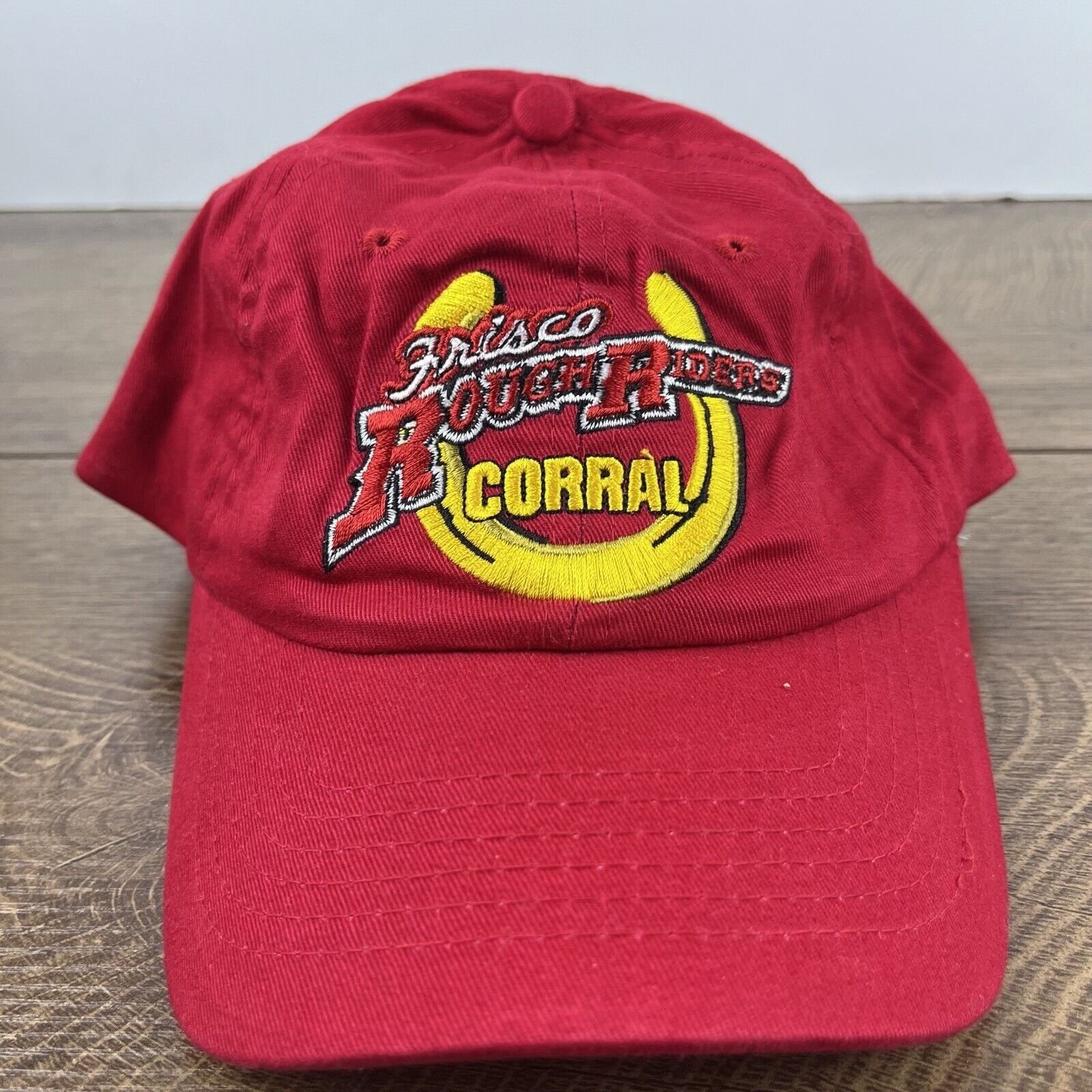 Other Frisco Rough Riders Hat Corral Red Cap Adjustable Hat Red Ad Size ONE SIZE - 4 Thumbnail
