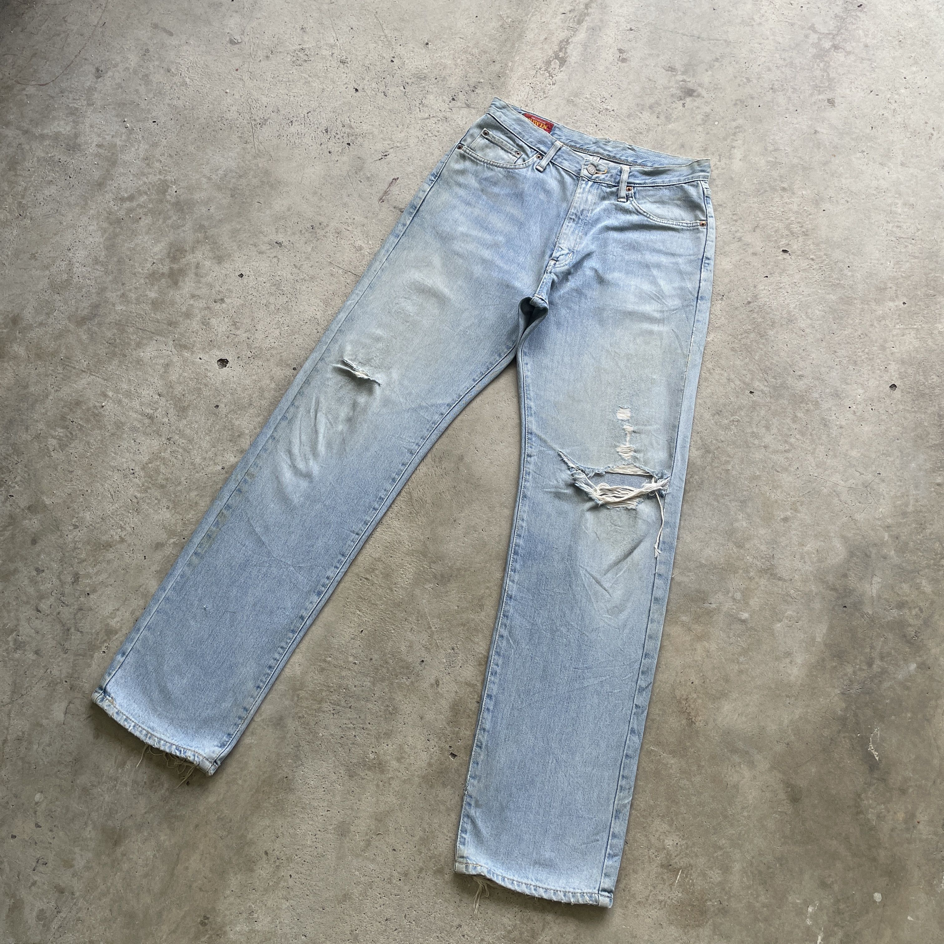 Japanese Brand VINTAGE EDWIN RIPPED DENIM FADED DISTRESSED JEANS PANTS W30 Size US 30 / EU 46 - 1 Thumbnail
