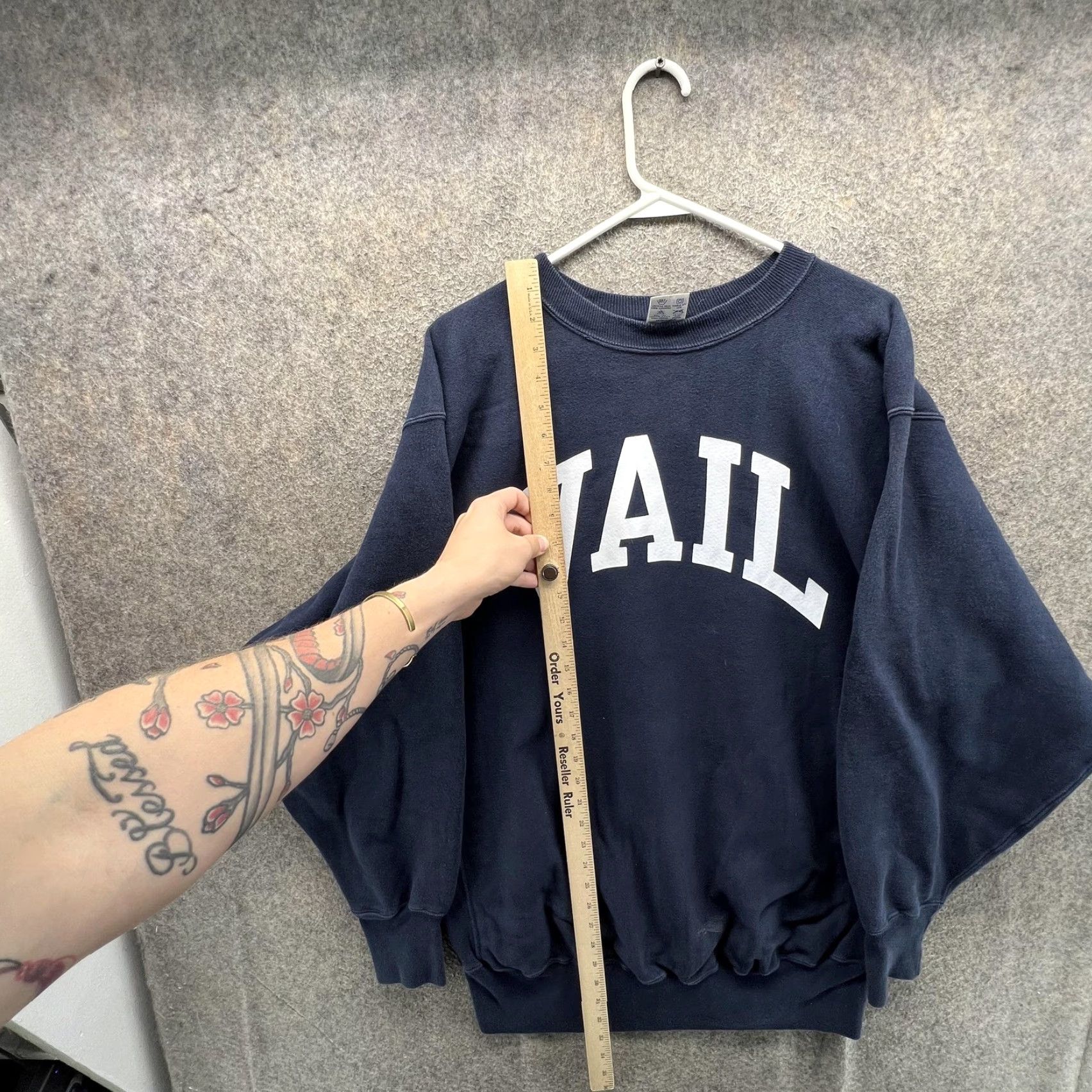 Champion VINTAGE Champion Reverse Weave Sweatshirt Mens 2XL Blue Vail Crewneck Fleece Size US XXL / EU 58 / 5 - 4 Thumbnail